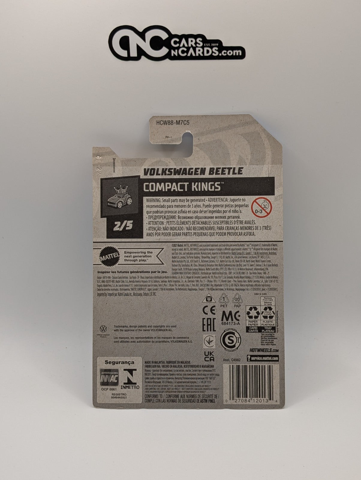 Hot Wheels Compact Kings 2/5 Volkswagen Beetle Green 42/250