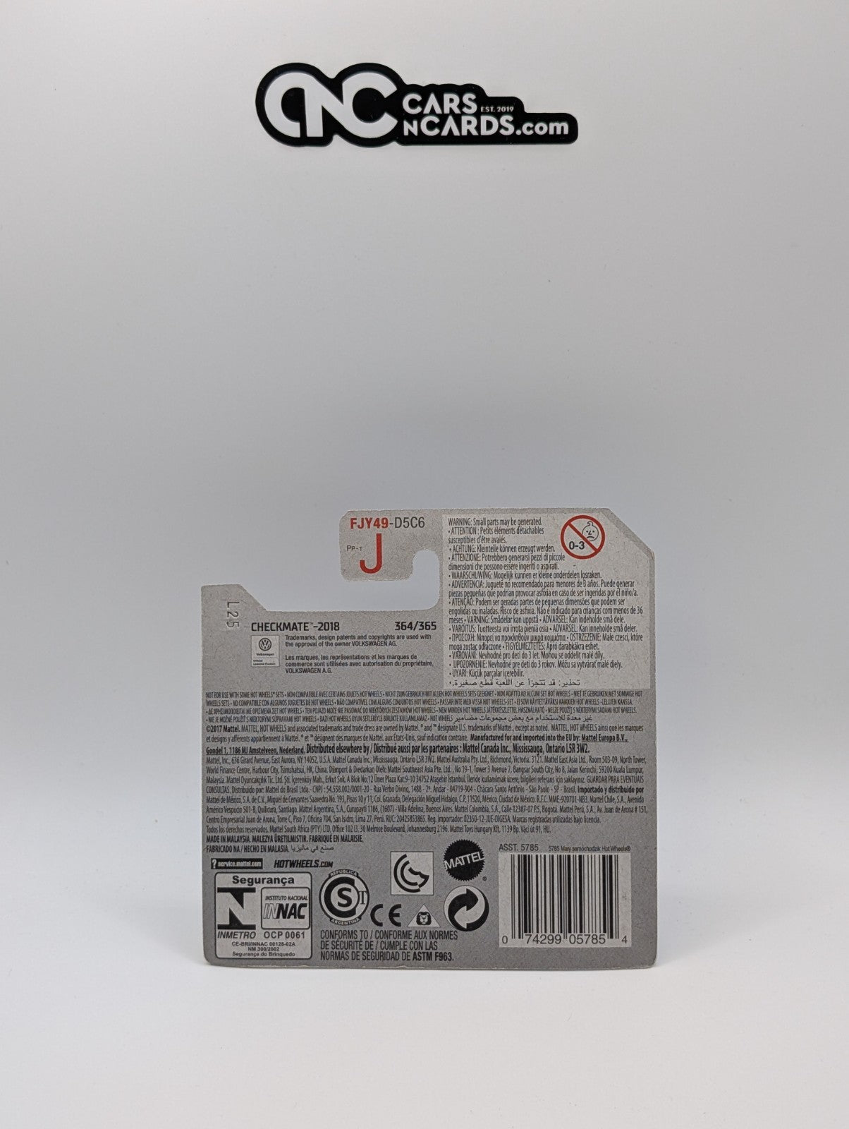 Hot Wheels Checkmate 8/9 Volkswagen Beetle 364/365 Short Card