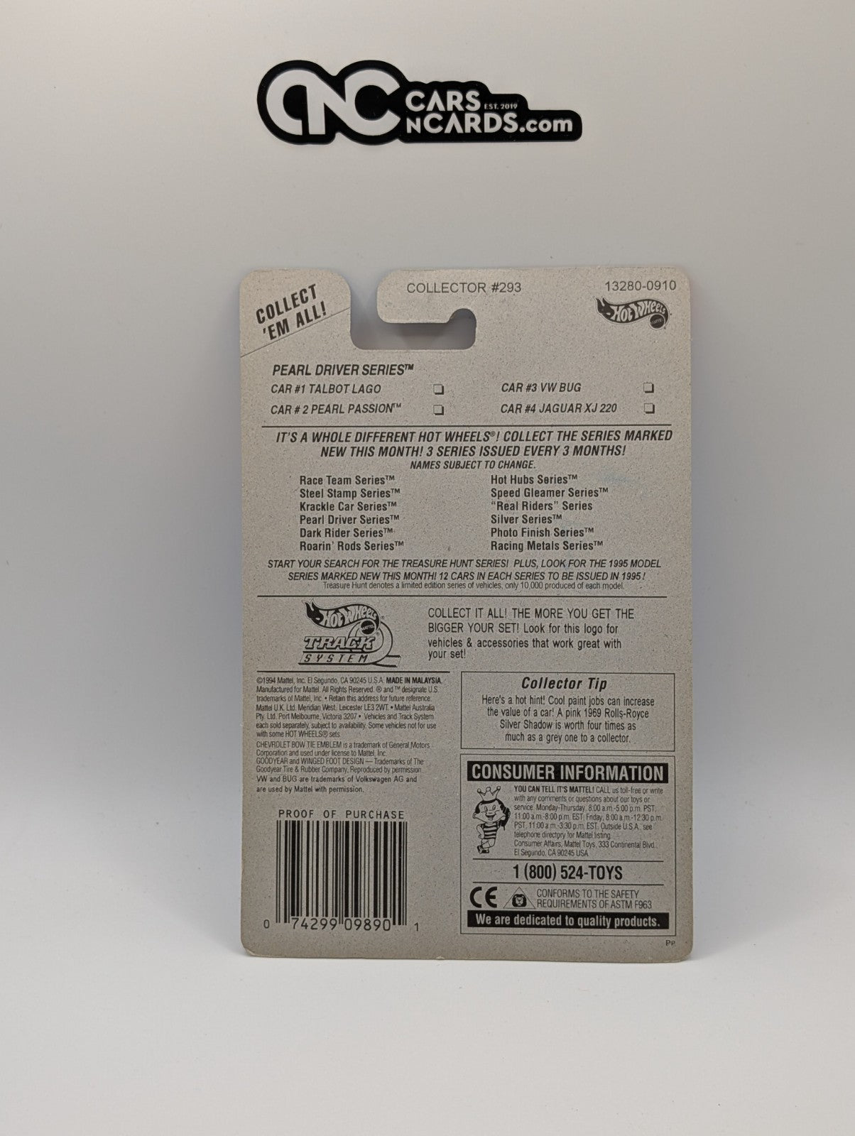 1995 Hot Wheels Pearl Driver Series 3/4 VW BUG Pearl Pink w/ 7SP