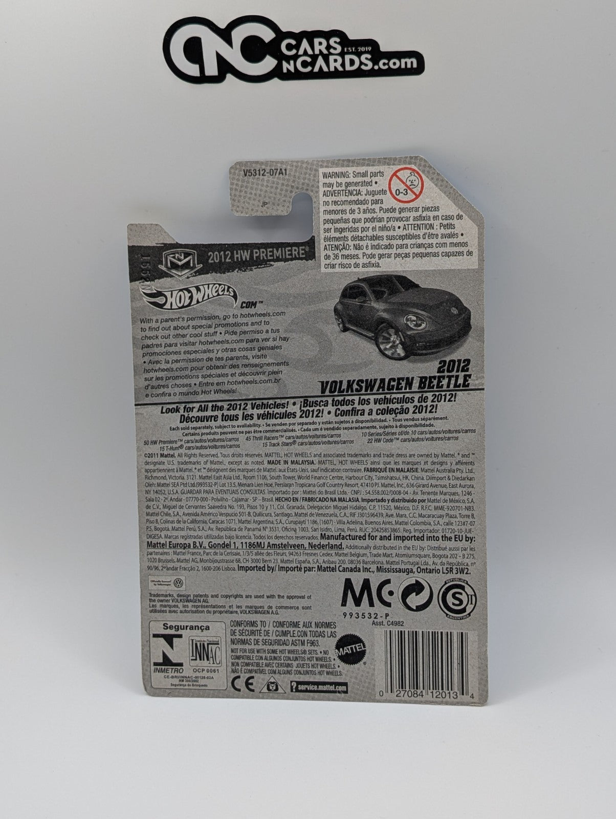 2012 Hot Wheels Premiere 24/50 Volkswagen Beetle Red 24/247