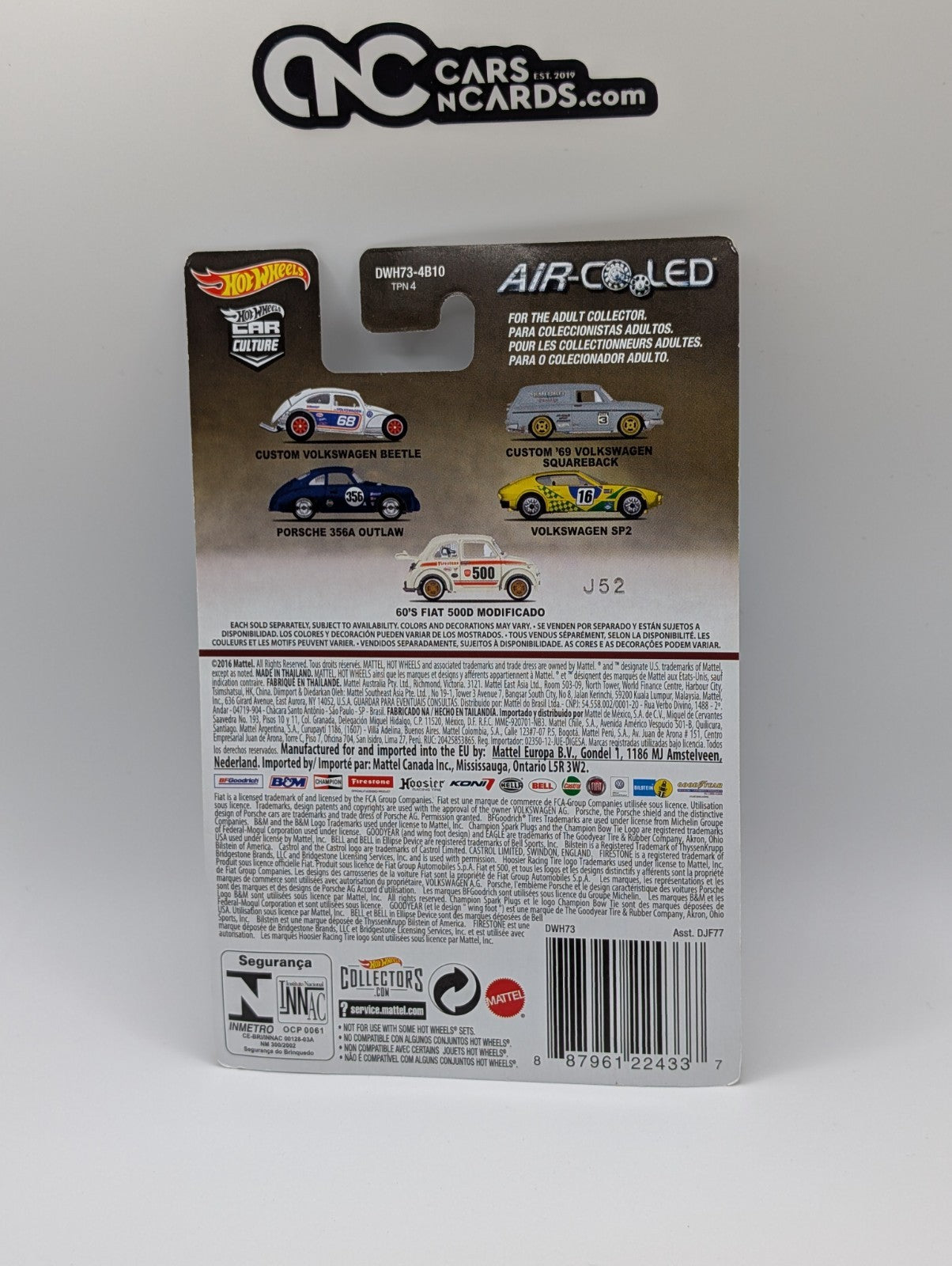 2017 Hot Wheels Car Culture Air Cooled 1/5 Custom Volkswagen Beetle White