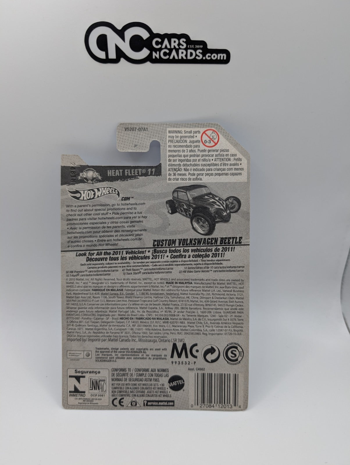 2011 Hot Wheels Heat Fleet 9/10 Custom Volkswagen Beetle Red 99/244