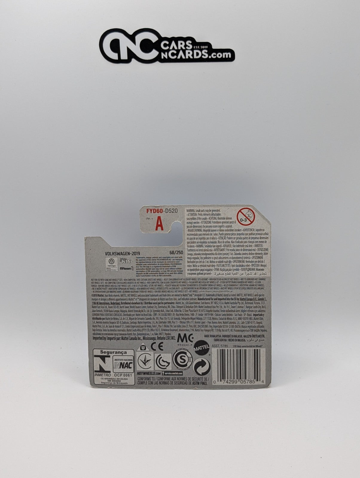 2019 Hot Wheels Volkswagen 7/10 VW Golf MK2 Teal 68/250 Short Card (Sort Corner)