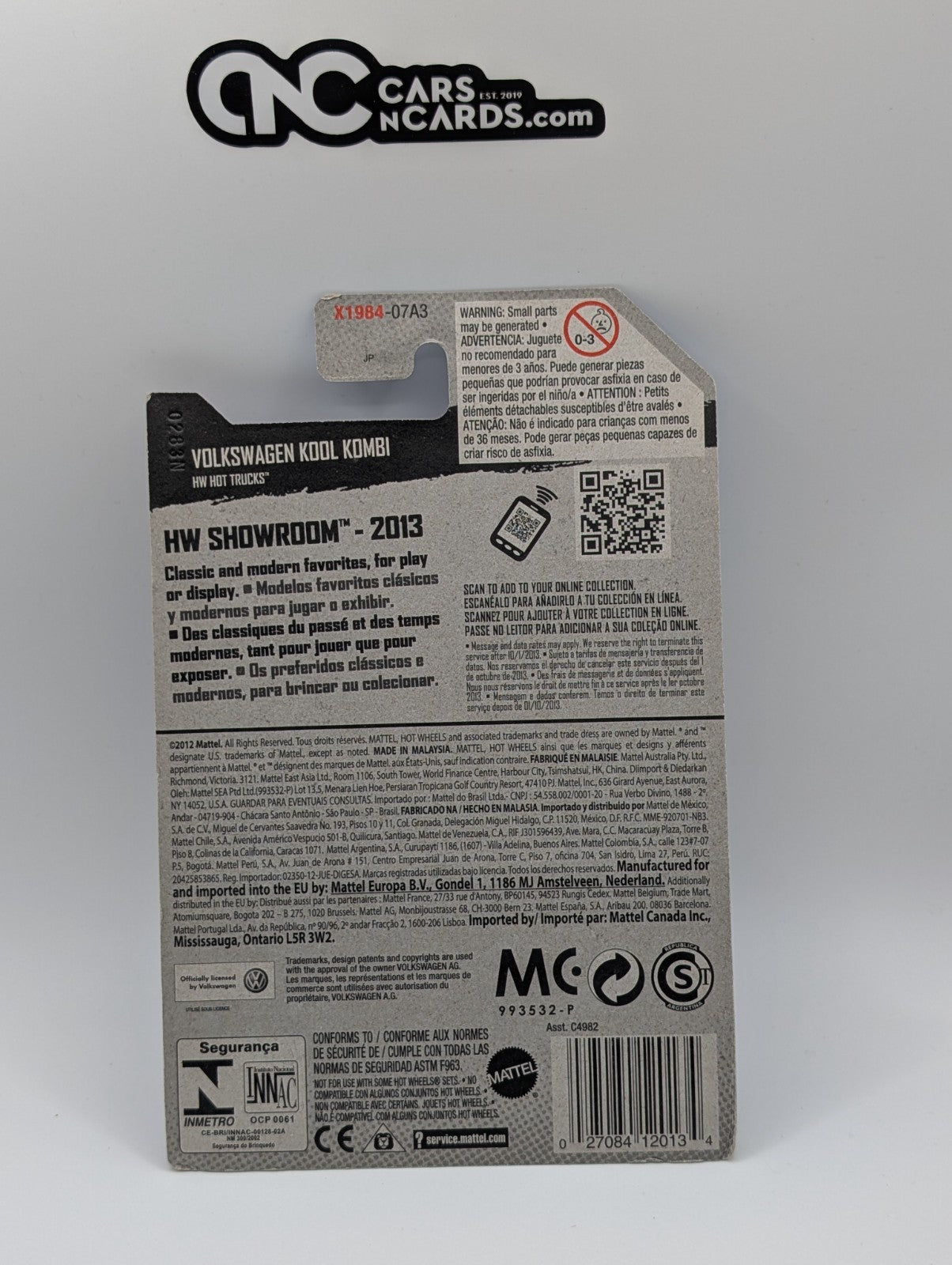 2013 Hot Wheels HW Showroom Hot Trucks Volkswagen Kool Kombi Orange 169/250