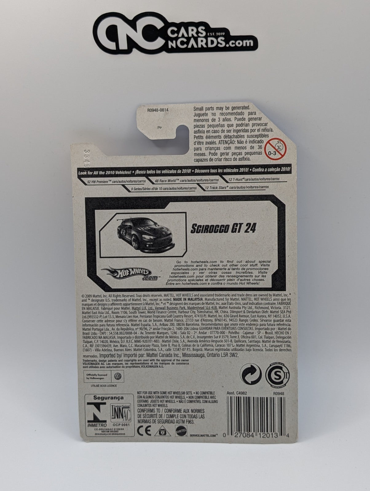 2010 Hot Wheels Premiere 33/52 Scirocco GT 24 Blue 33/214