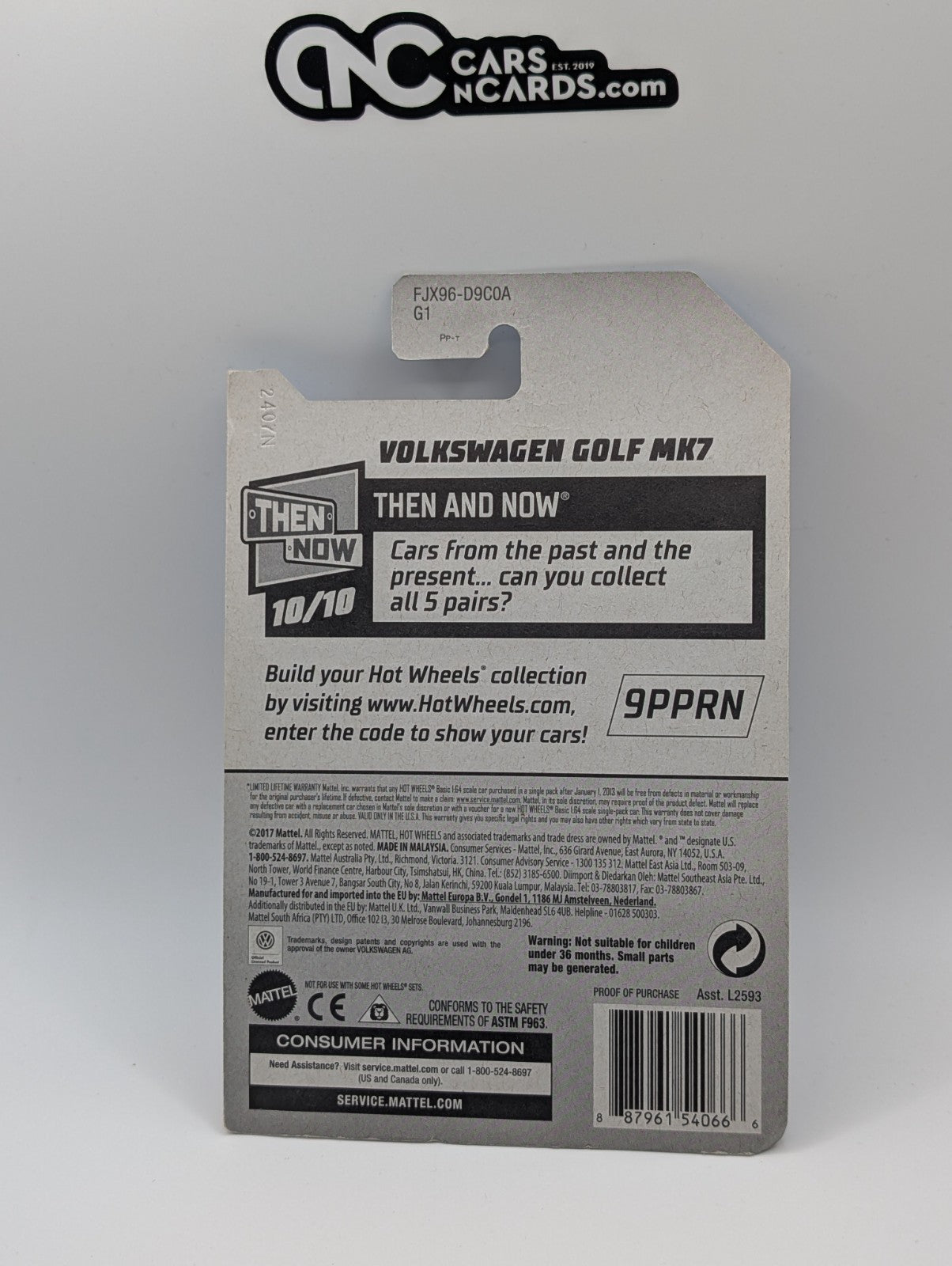 2018 Hot Wheels Then And Now Volkswagen Golf MK7 Orange 21/365 (Cracked Blister)