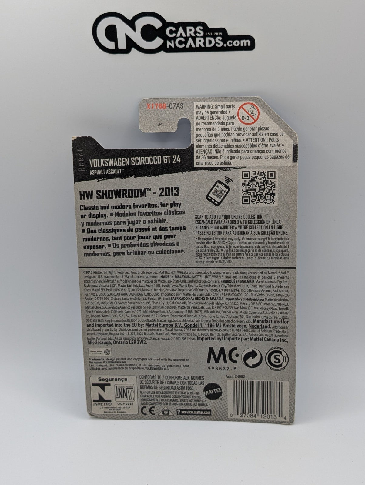 2013 Hot Wheels HW Showroom Volkswagen Scirocco GT 24 160/250 (Soft Corners)