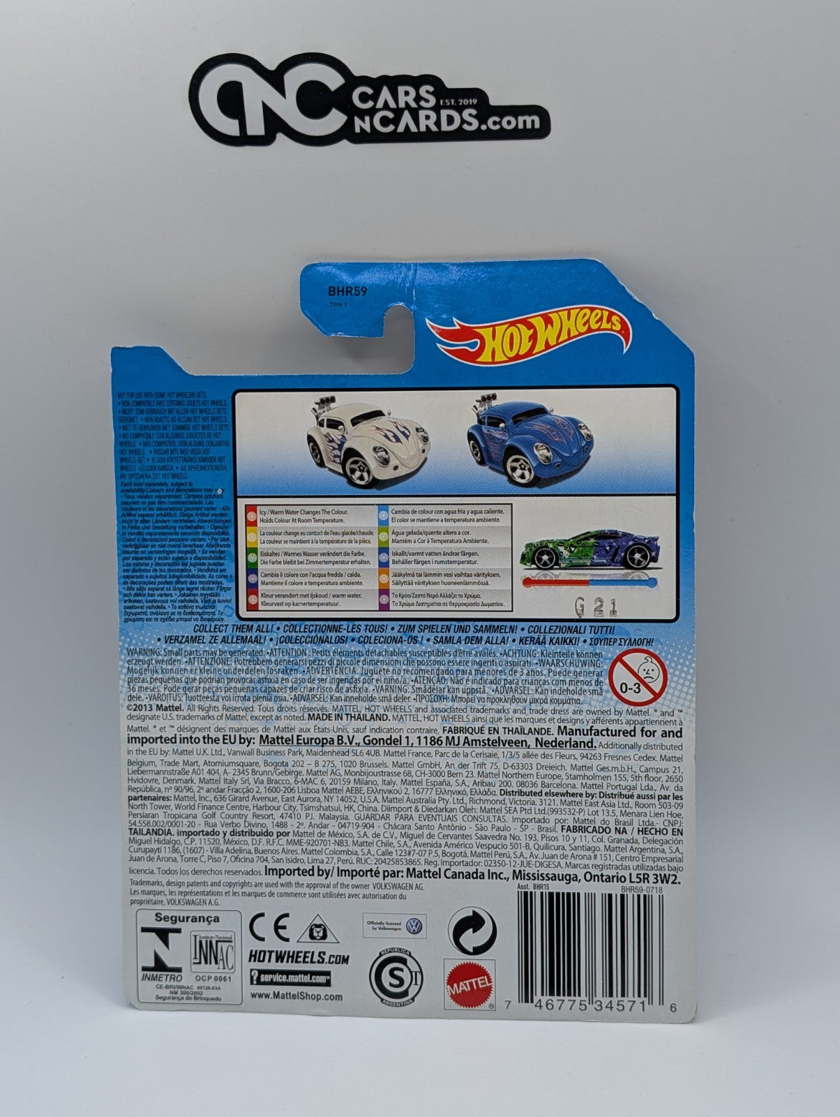 2014 Hot Wheels Color Shifters Volkswagen Beetle HW City 39/48