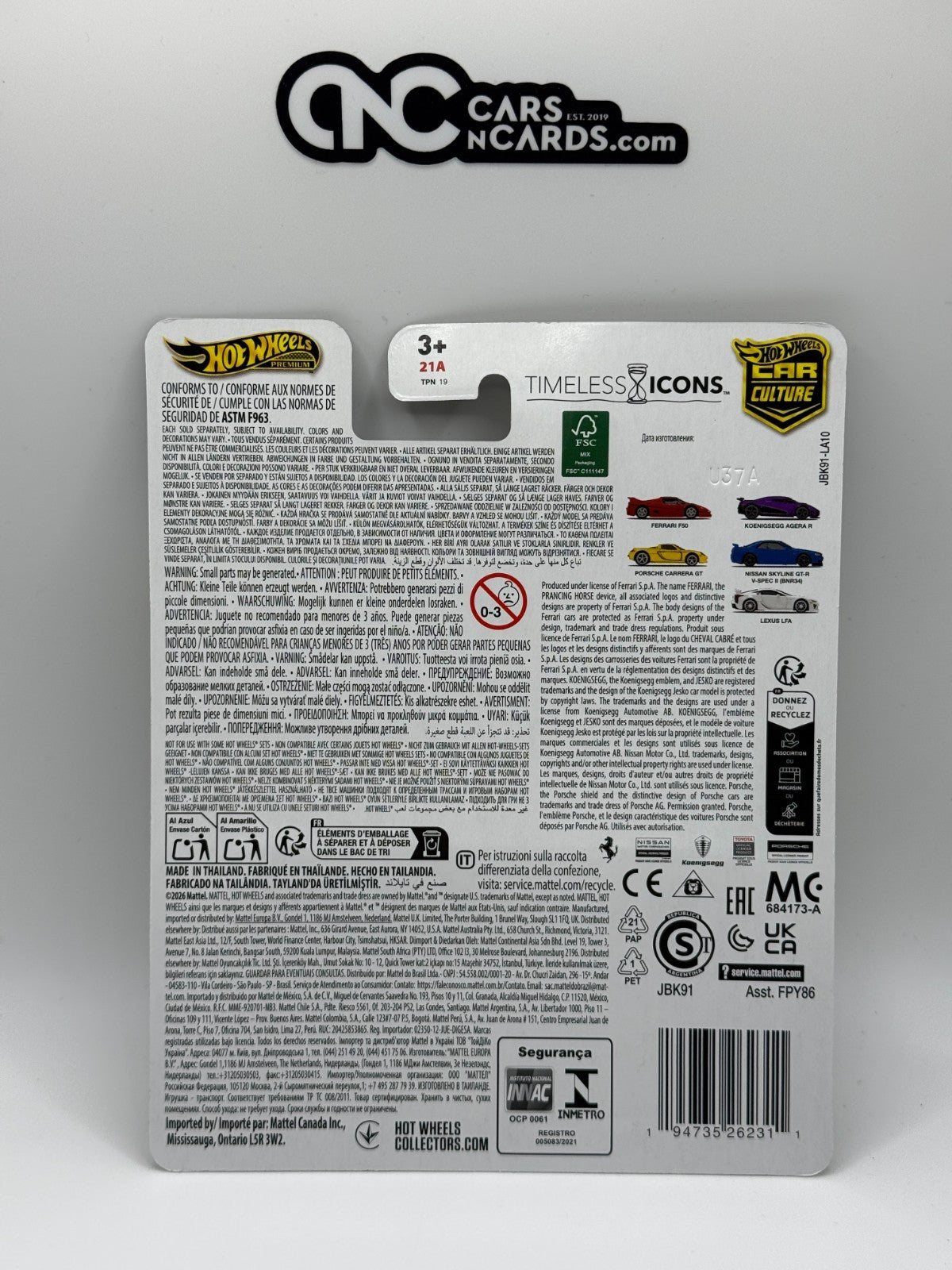 2025 Hot Wheels Premium Car Culture Timeless Icons Porsche Carrera GT