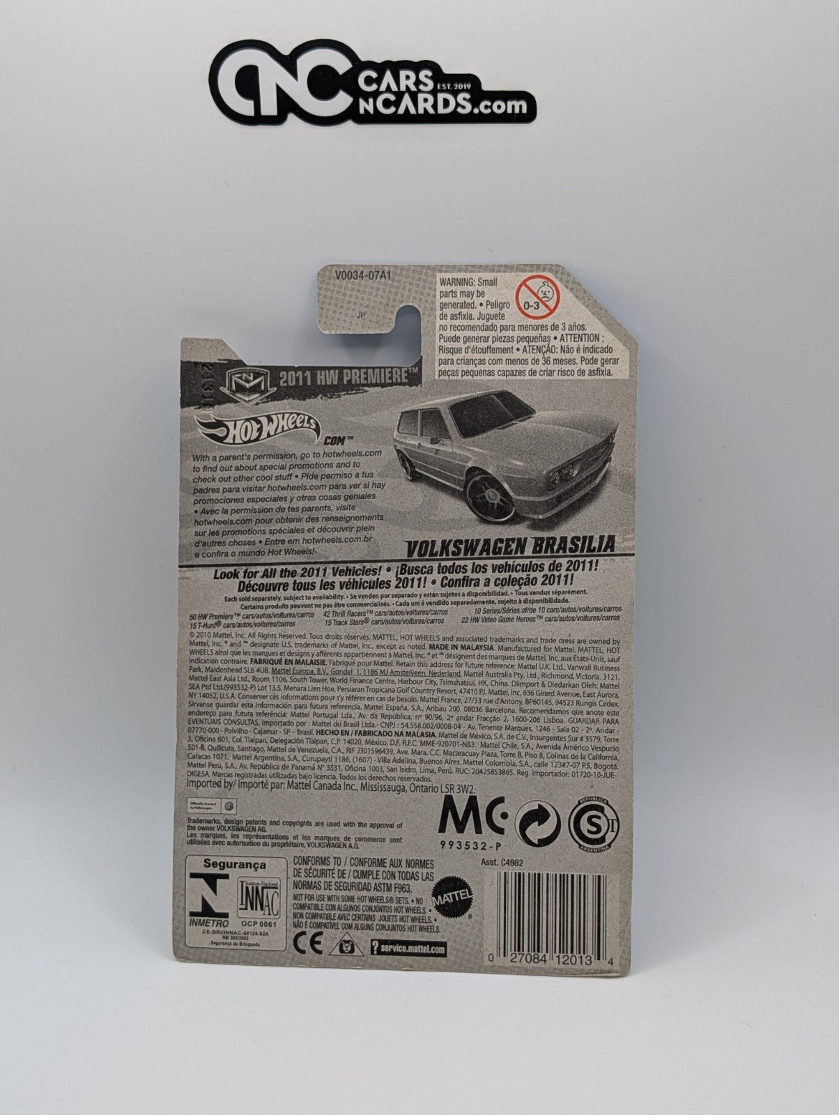 2011 Hot Wheels HW Premiere 8/50 Volkswagen Brasilia Green 8/244