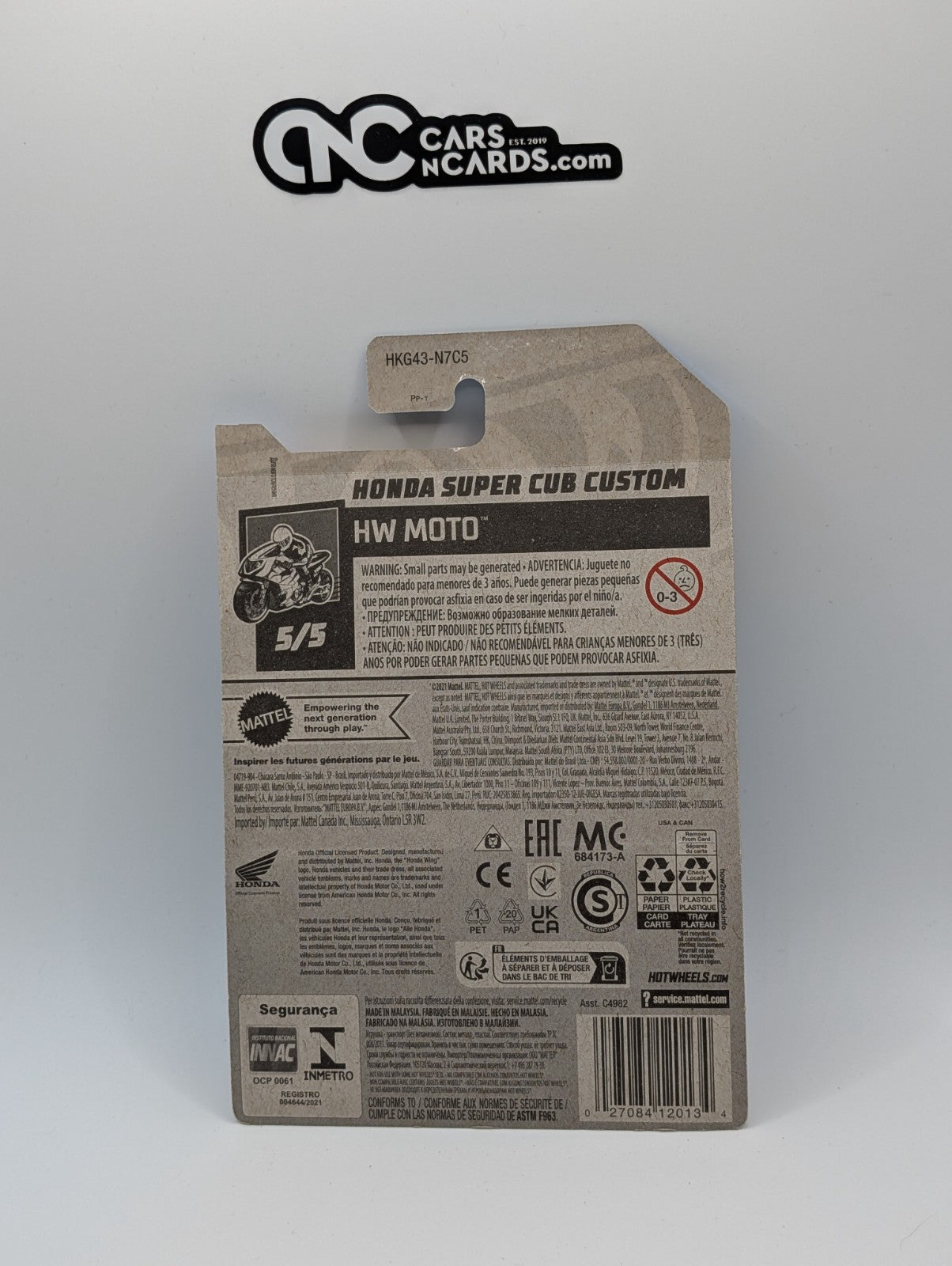 2023 Hot Wheels HW Moto 5/5 Honda Super Cub Custom White 160/250