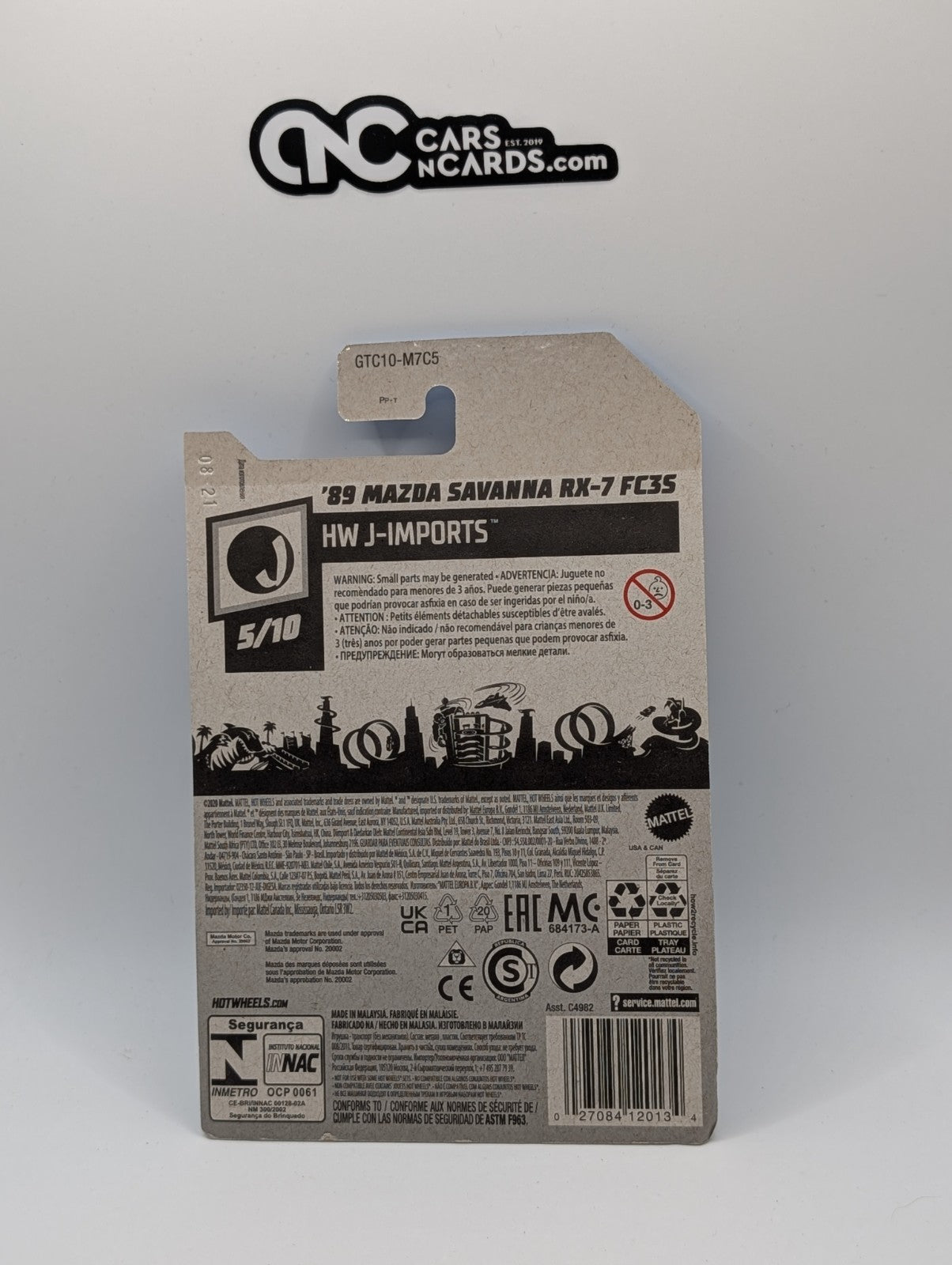 2021 Hot Wheels HW J-Imports '89 Mazda Savanna RX-7 FC3S Blue 176/250