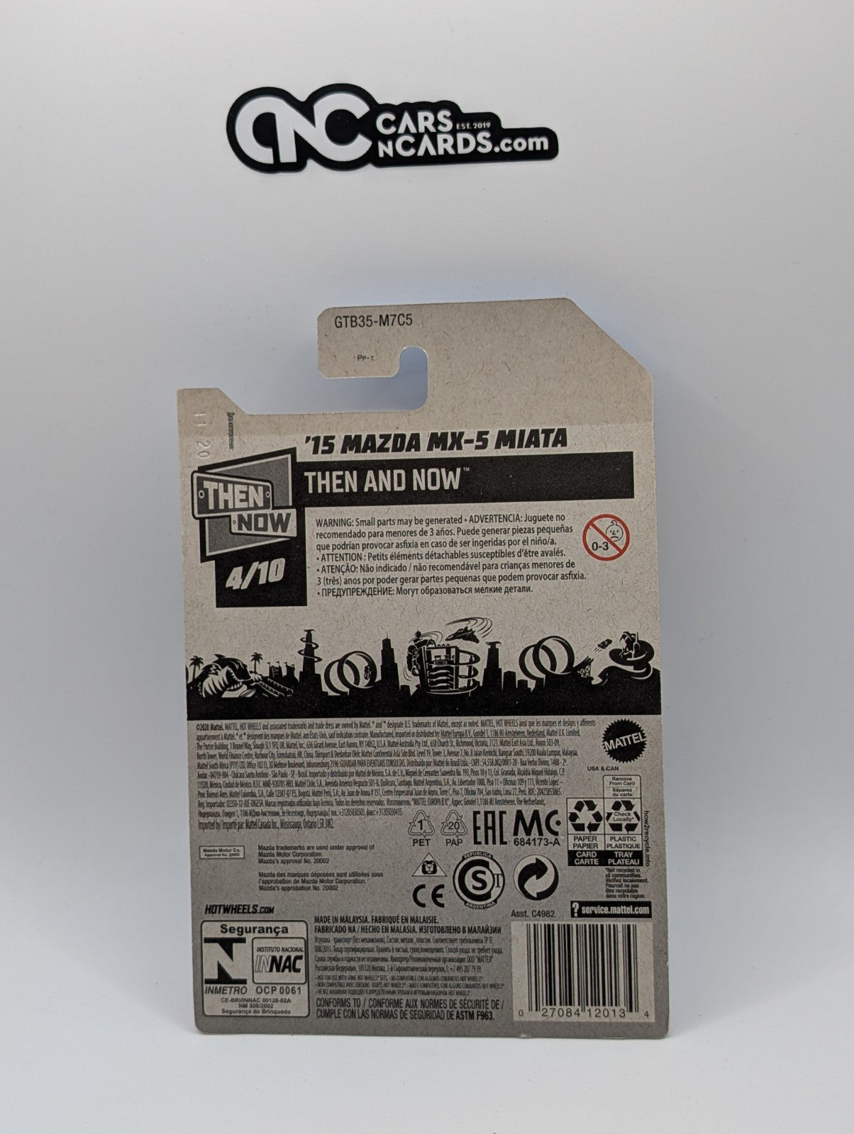 2021 Hot Wheels Then And Now 4/10 '15 Mazda MX-5 Miata Red 129/250