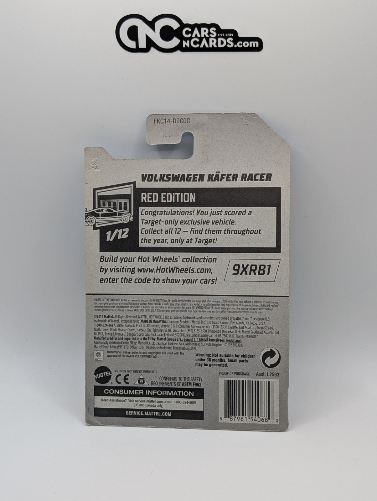 Hot Wheels Red Edition Volkswagen Kafer Racer Target Exclusive (Card Damage)