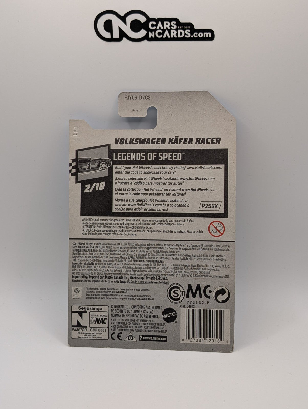 2018 Hot Wheels Legends of Speed 2/10 Volkswagen Kafer Racer White 147/365