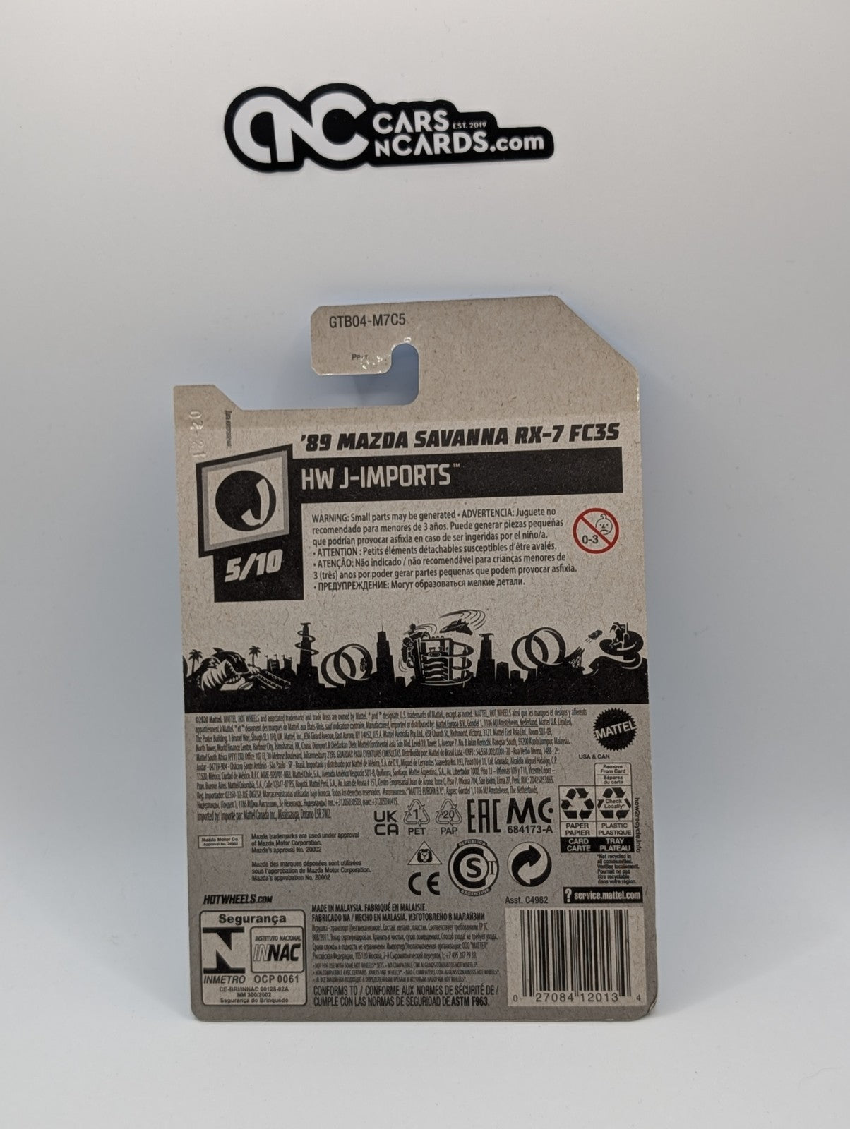 2021 Hot Wheels HW J-Imports '89 Mazda Savanna RX-7 FC3S White 176/250