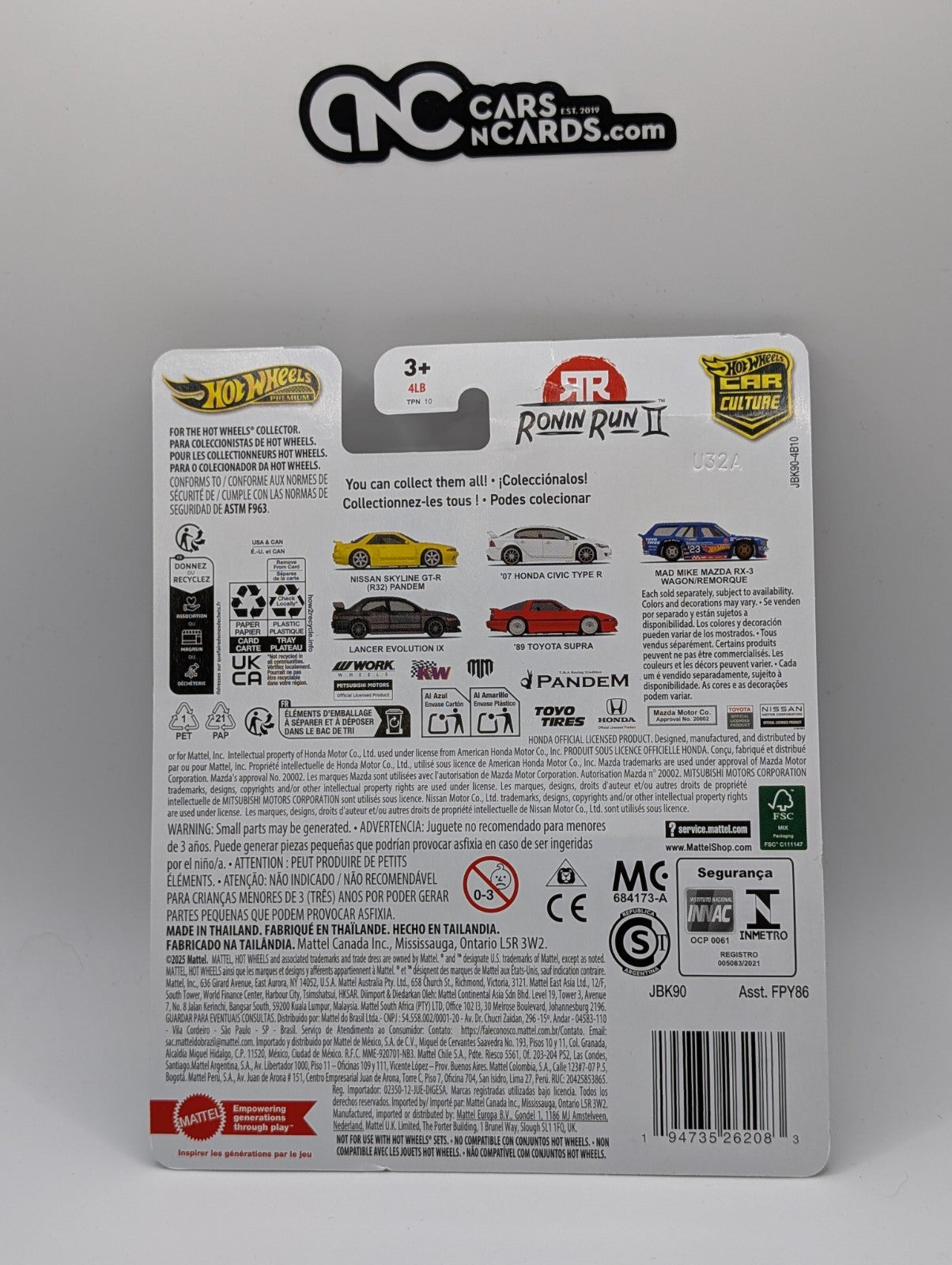 2025 Hot Wheels Premium Car Culture Ronin Run II 5/5 '89 Toyota Supra (Creased)