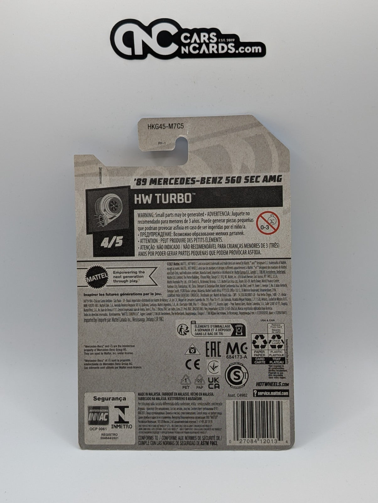 2023 Hot Wheels HW Turbo 4/5 '89 Mercedes-Benz 560 SEC AMG Black 150/250