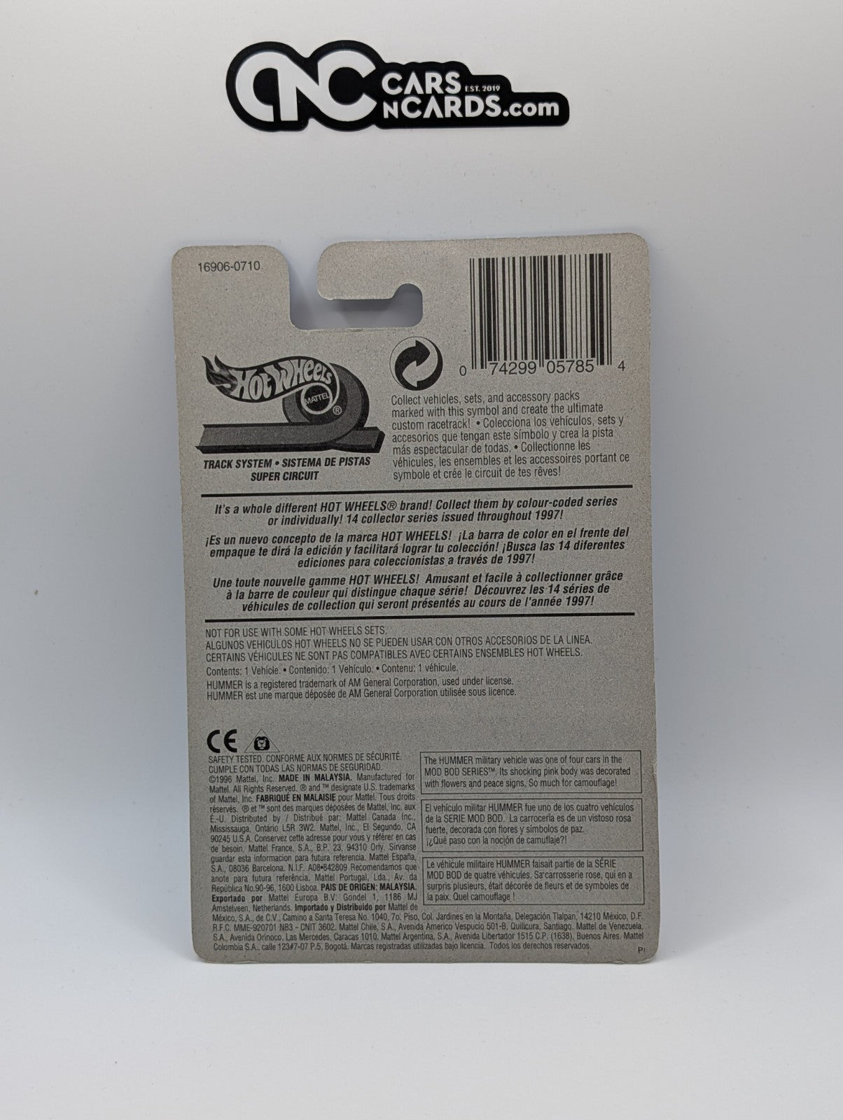 1997 Hot Wheels Race Team III 1/4 Hummer Blue #533