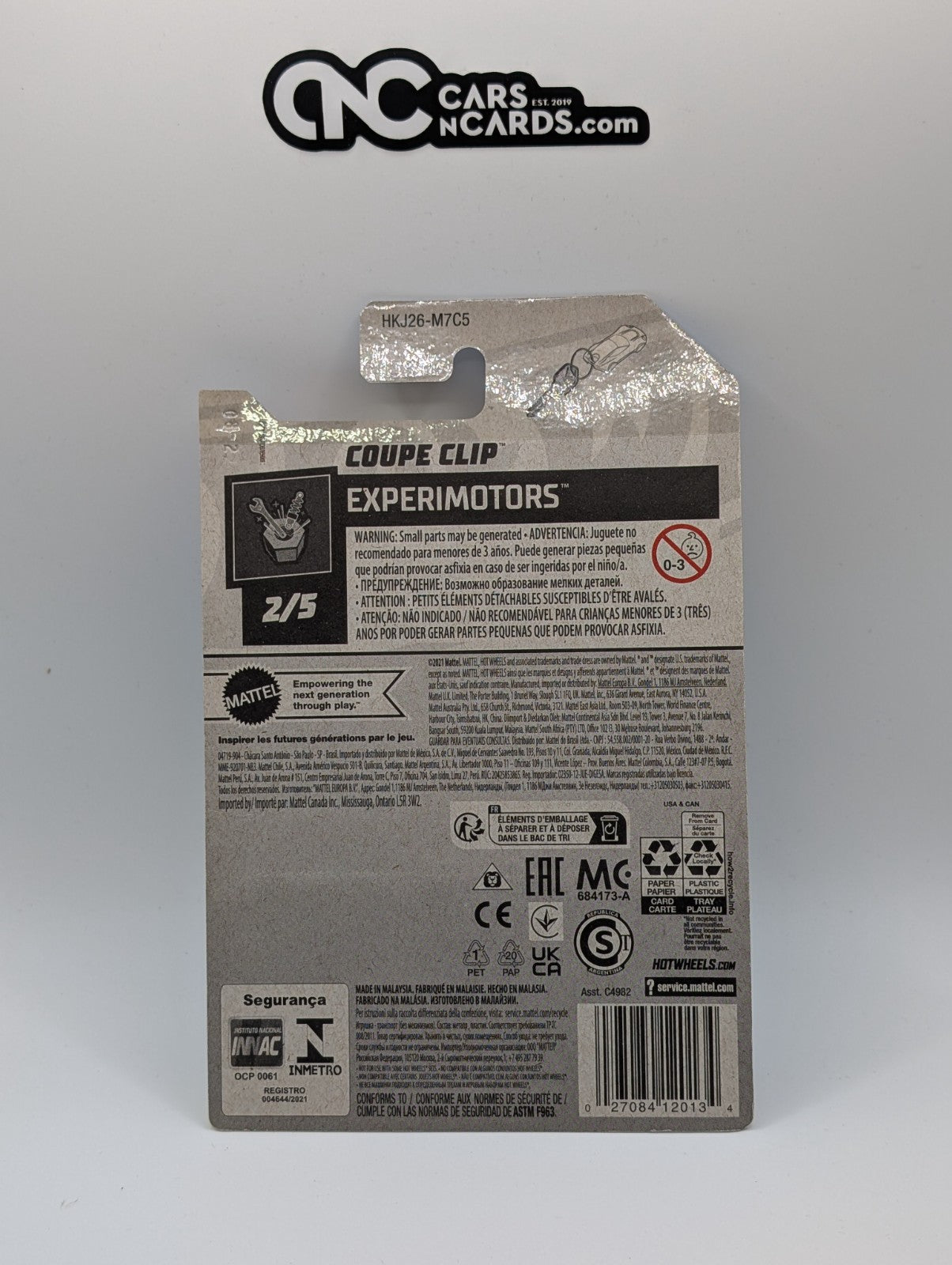 2023 Hot Wheels Experimotors 2/5 Coupe Clip Black 23/250 Keychain