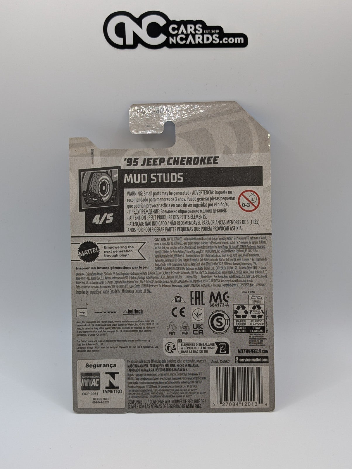 2023 Hot Wheels Mud Studs 4/5 '95 Jeep Cherokee Treasure Hunt 176/250 TH