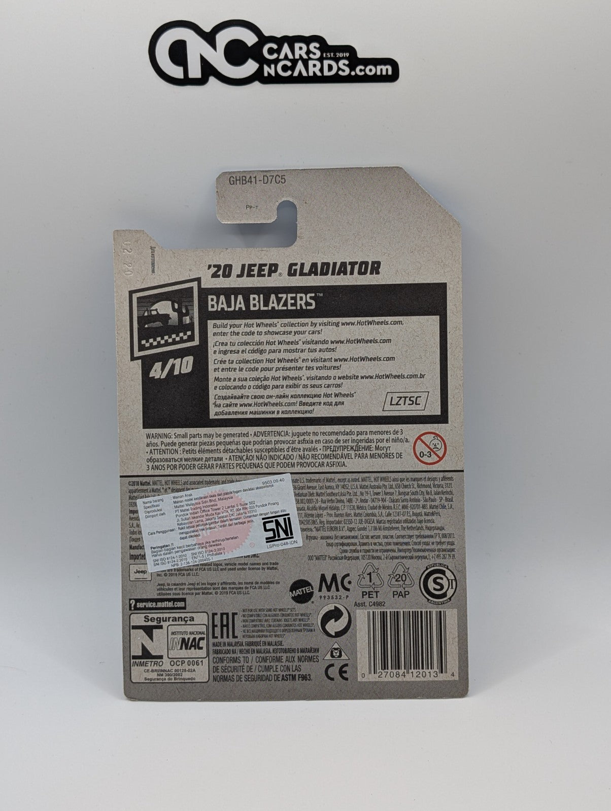 2020 Hot Wheels Baja Blazers 4/10 '20 Jeep Gladiator Red 157/250