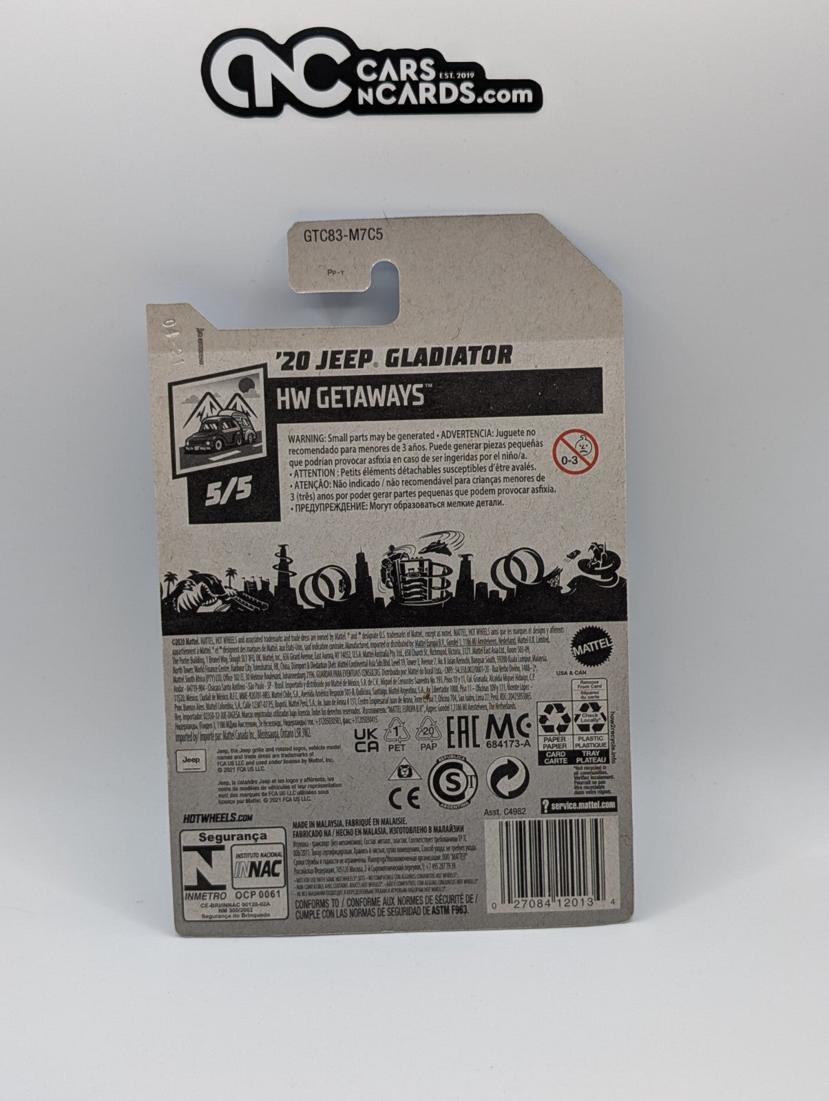 2021 Hot Wheels HW Getaways 5/5 '20 Jeep Gladiator Green 117/250