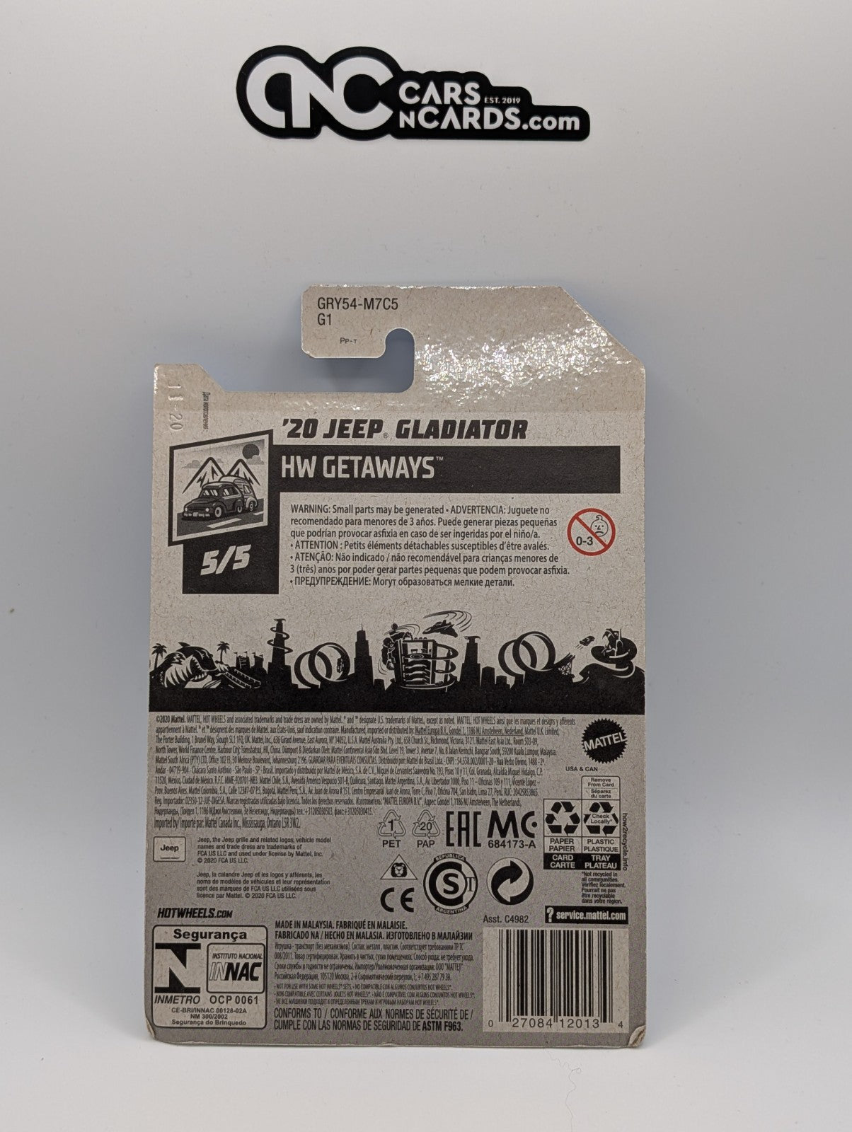 2021 Hot Wheels HW Getaways 5/5 '20 Jeep Gladiator Blue 117/250 (Soft Corners)