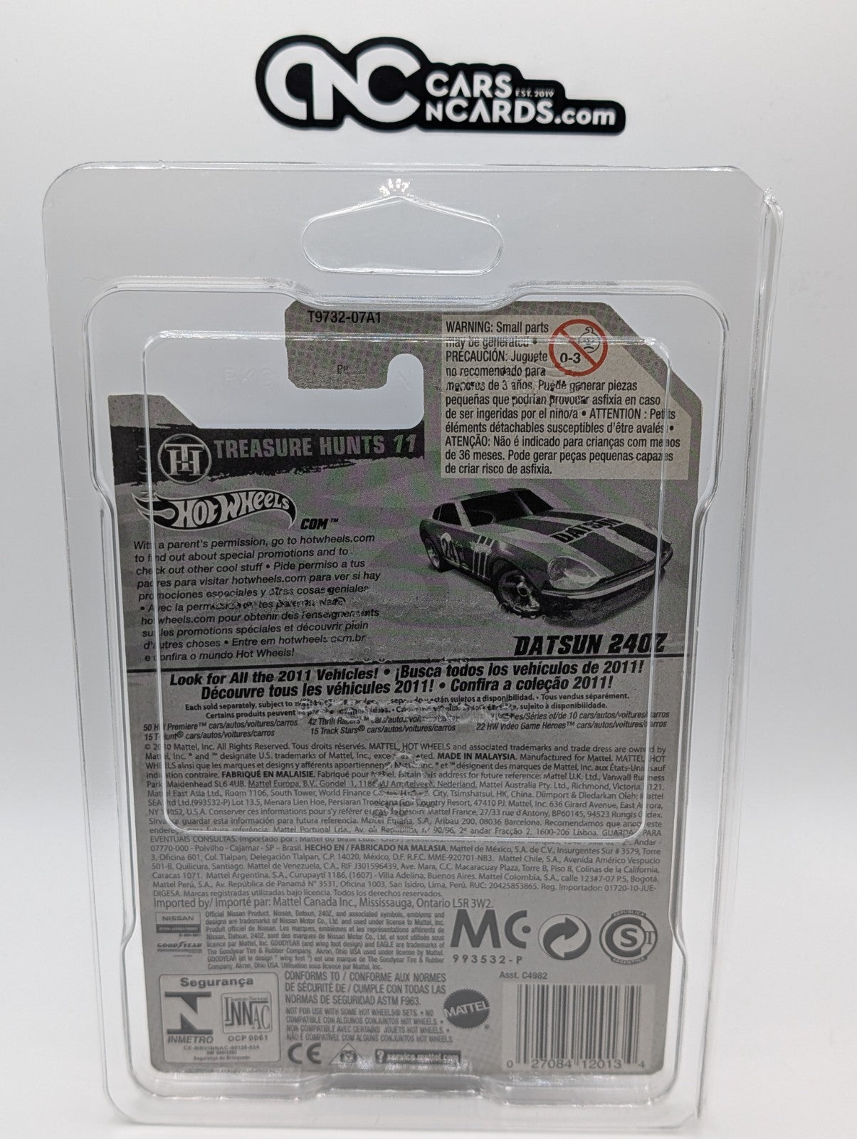 2011 Hot Wheels Treasure Hunts 12/15 Datsun 240z Treasure Hunt W/ Protector