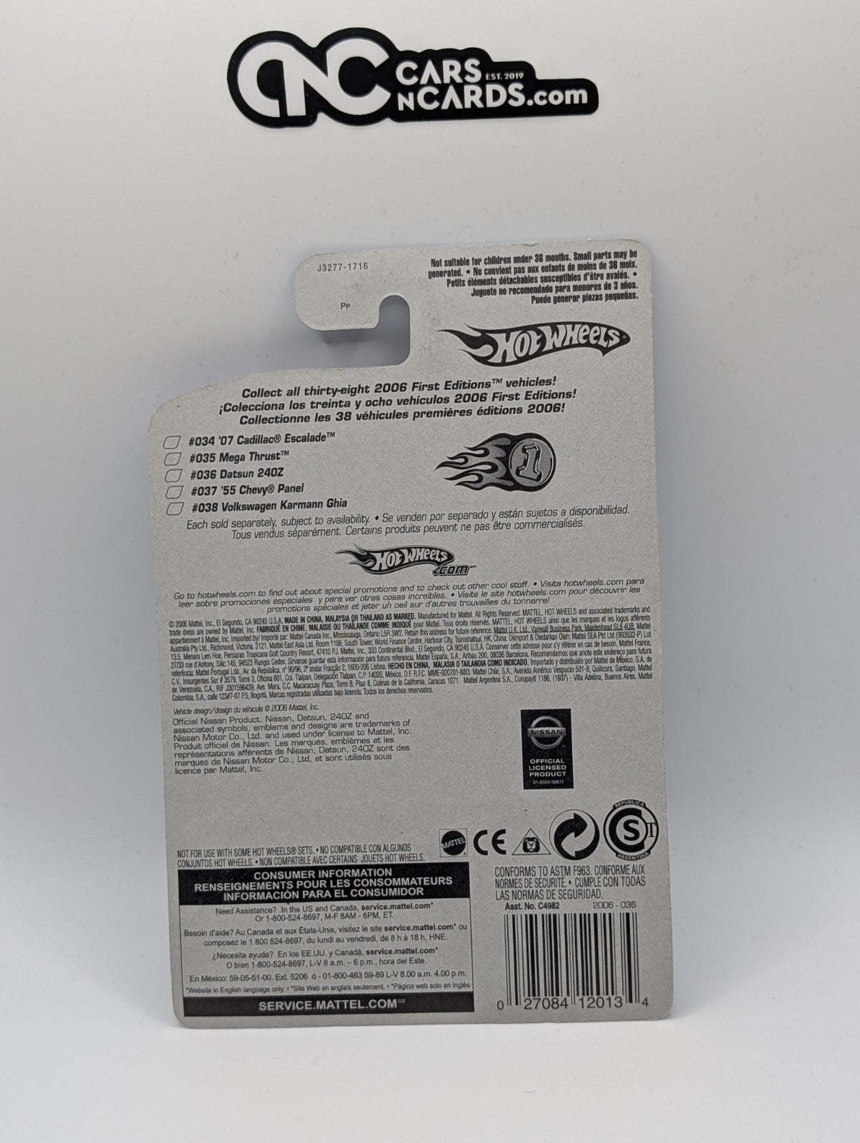 2006 Hot Wheels First Editions 36/38 Datsun 240Z White 36/223