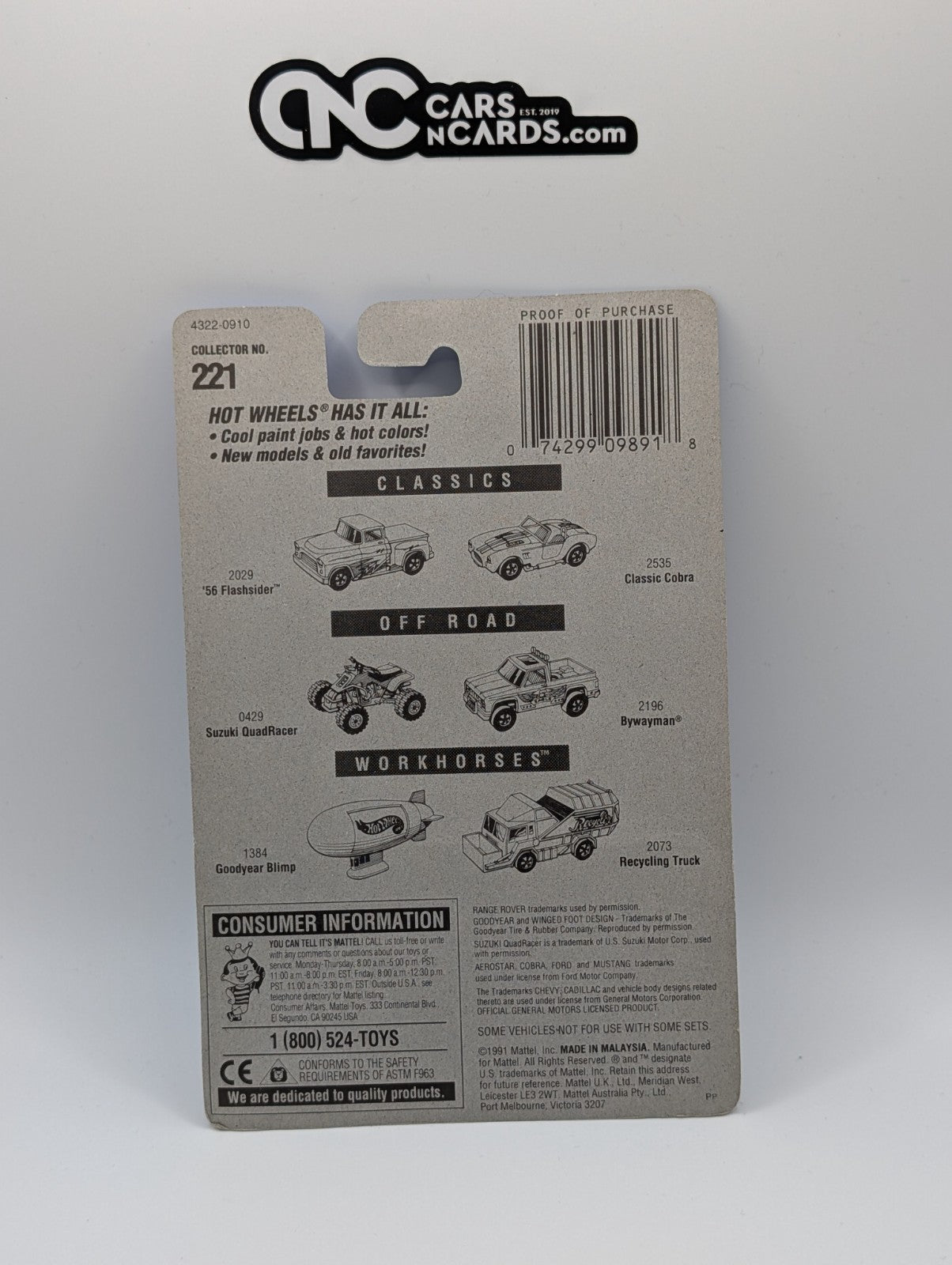 1995 Hot Wheels Range Rover Black 4322 Collector #221