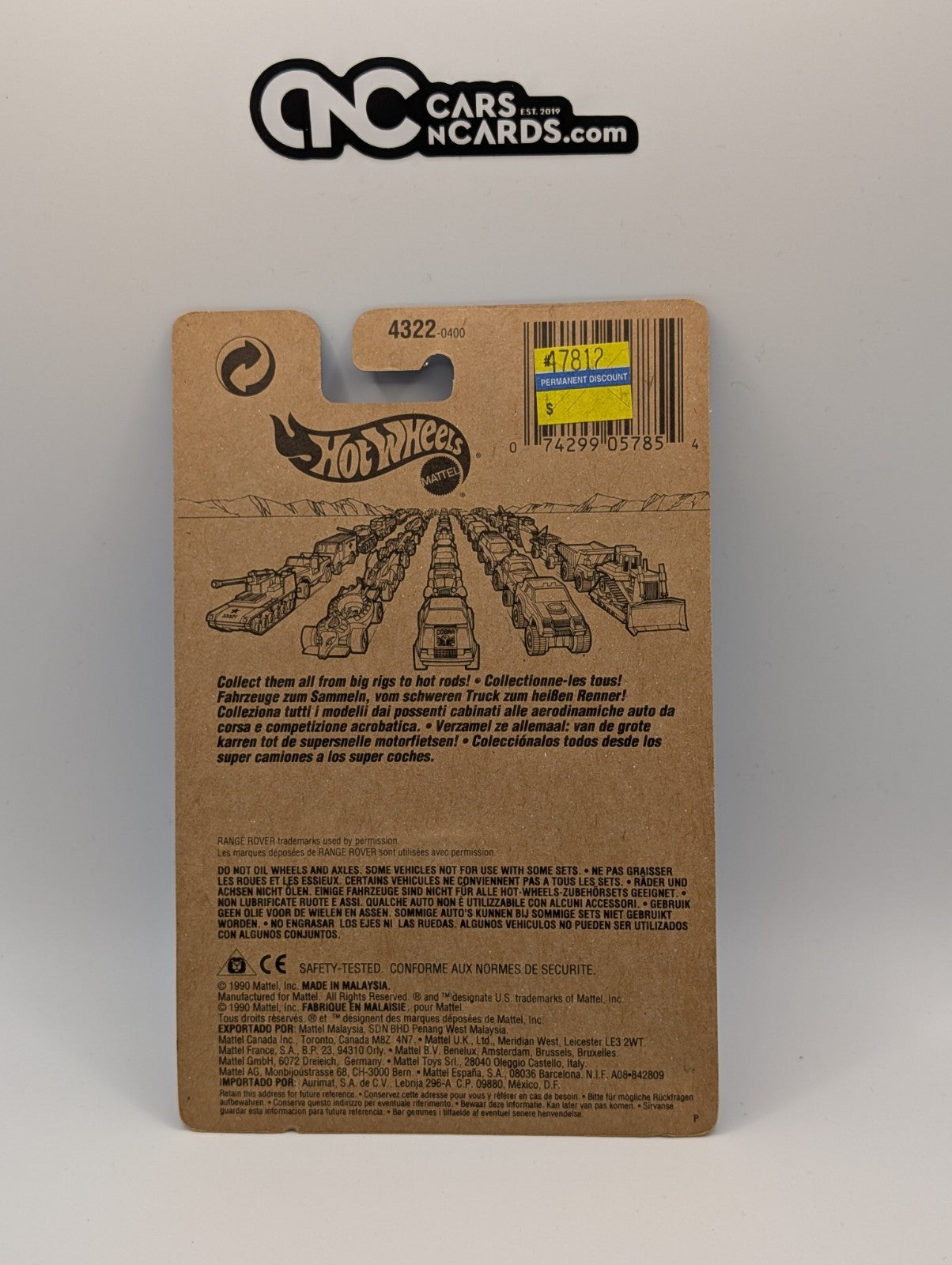 1994 Hot Wheels Range Rover Black 4322 Collector #221