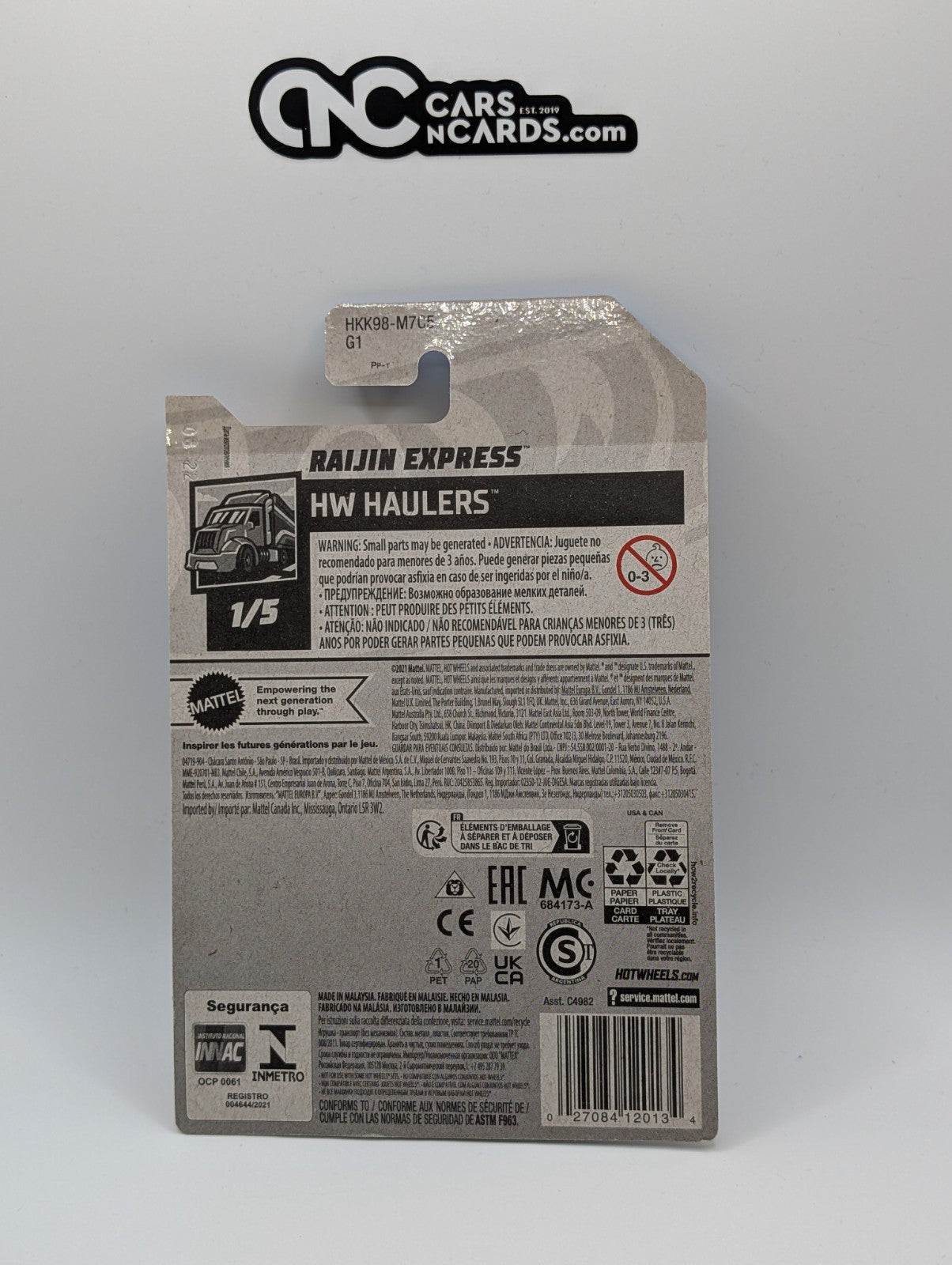 2023 Hot Wheels HW Haulers 1/5 Raijin Express Treasure Hunt 10/250 TH