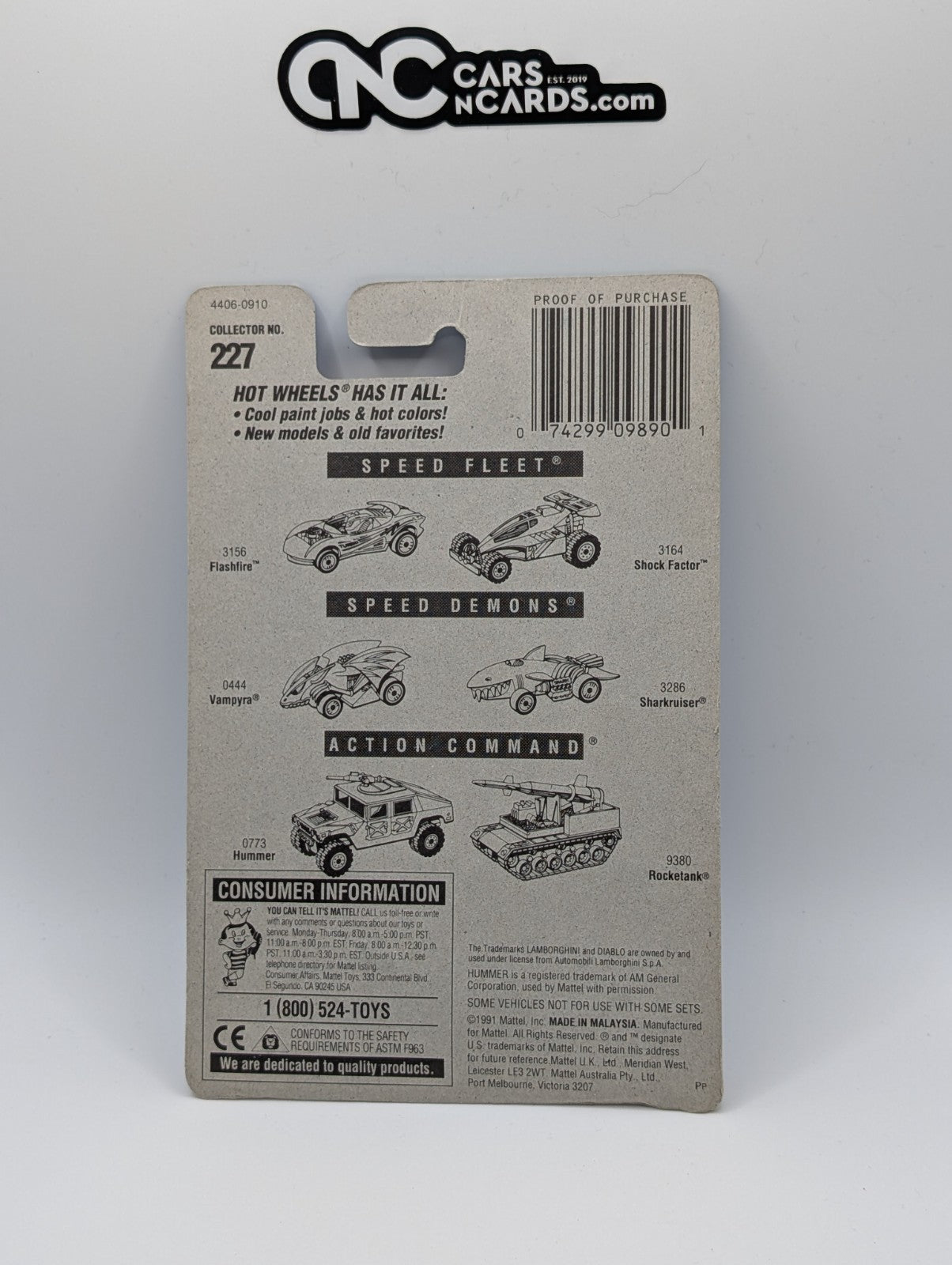 1995 Hot Wheels Lamborghini Diablo Purple SB 4406 Collector #227 (Soft Corners)