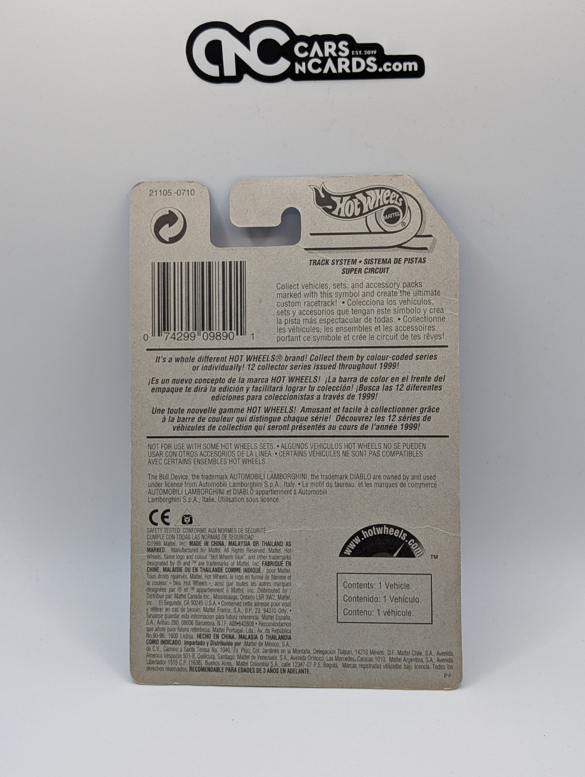 1999 Hot Wheels X-Ray Cruiser 2/4 Lamborghini Diablo Green 21105 #946 (Creased)