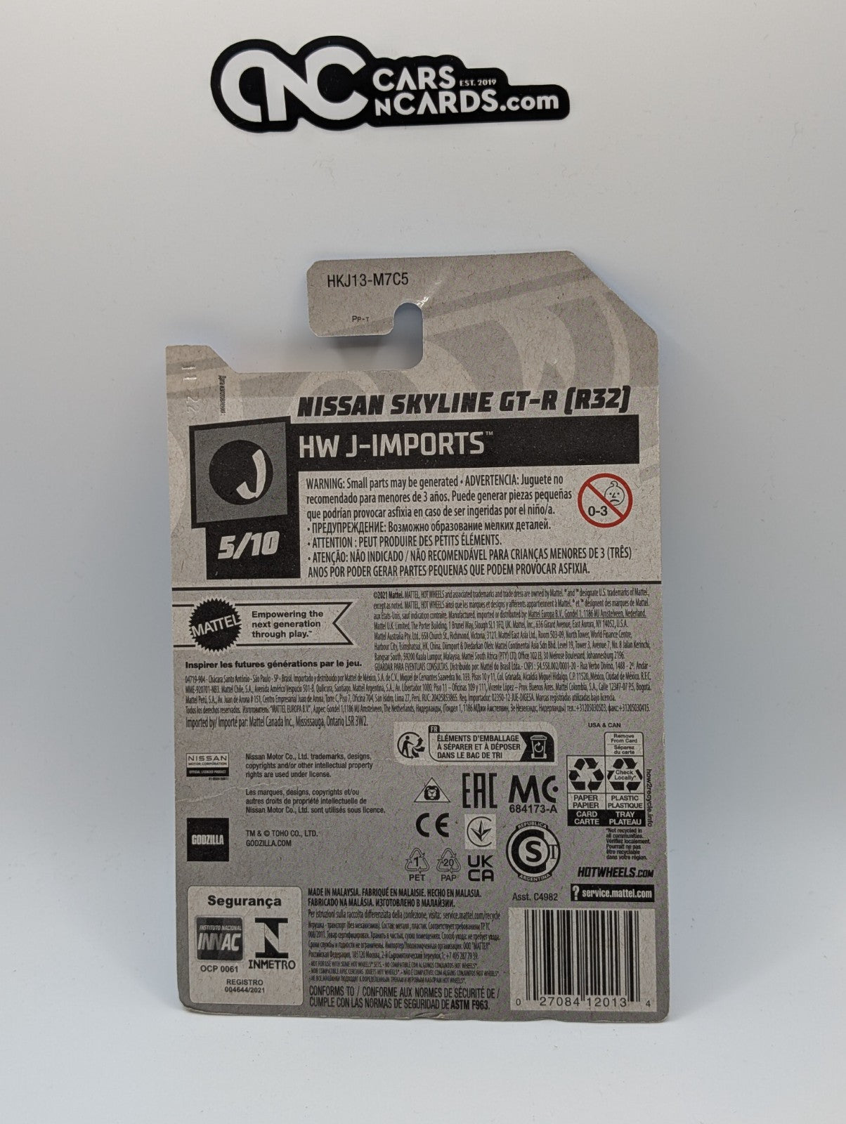 2023 Hot Wheel HW J-Imports 5/10 Nissan Skyline GT-R (R32) Godzilla 69/250