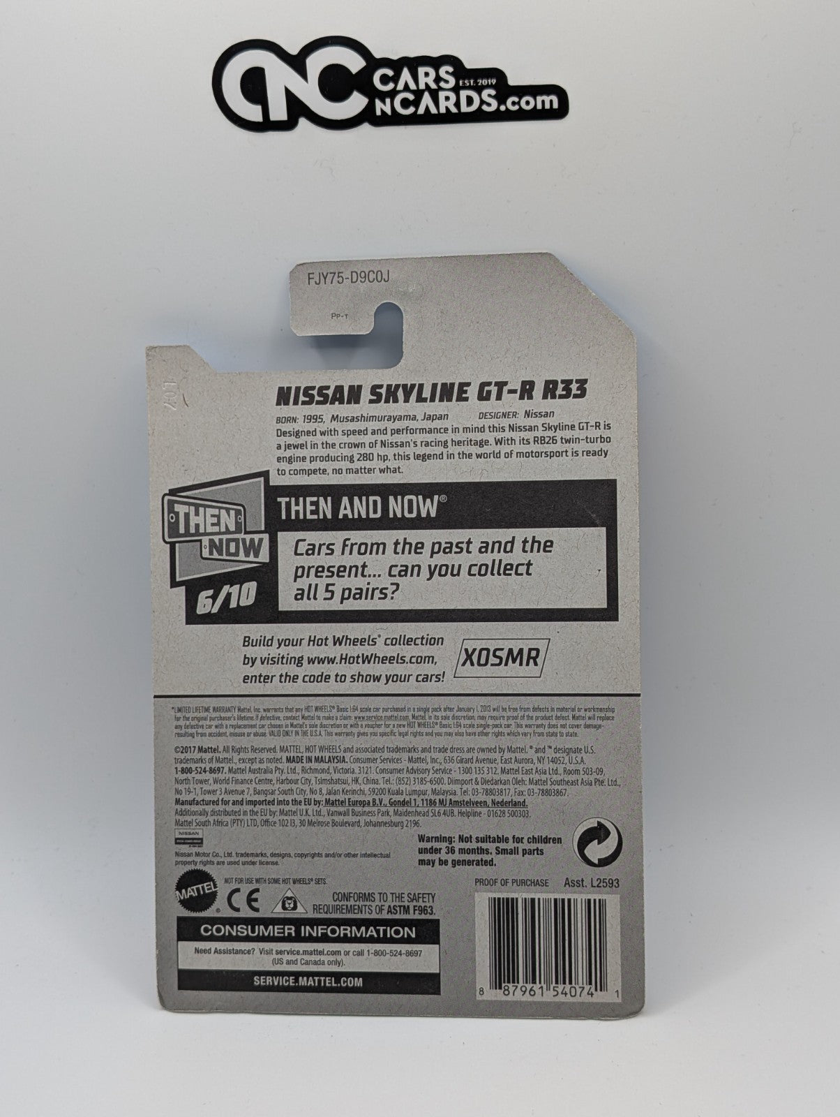 2018 Hot Wheels Nissan Skyline GT-R R33 Purple 193/365 (Soft Corners)