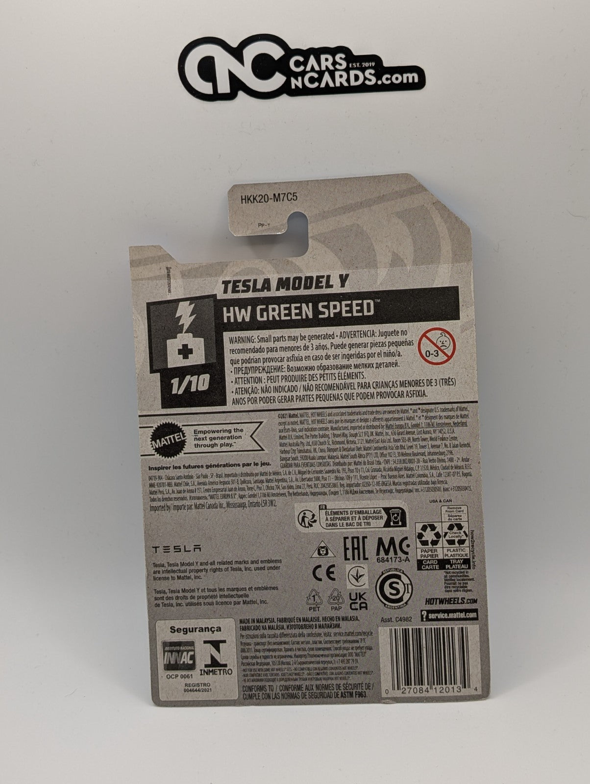 2023 Hot Wheels HW Green Speed 1/10 Tesla Model Y Silver 37/250