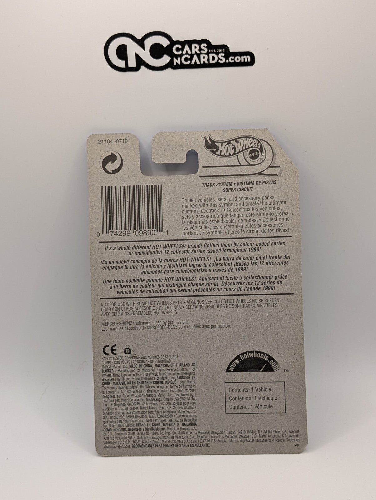 1999 Hot Wheels Mercedes C-Class Black Collector #945