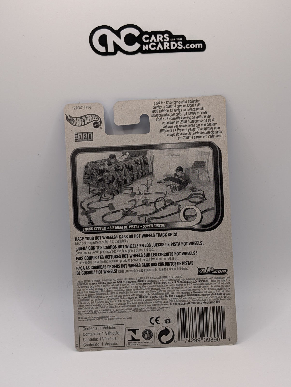 2000 Hot Wheels Mercedes SLK Metalflake Aqua Collector #120