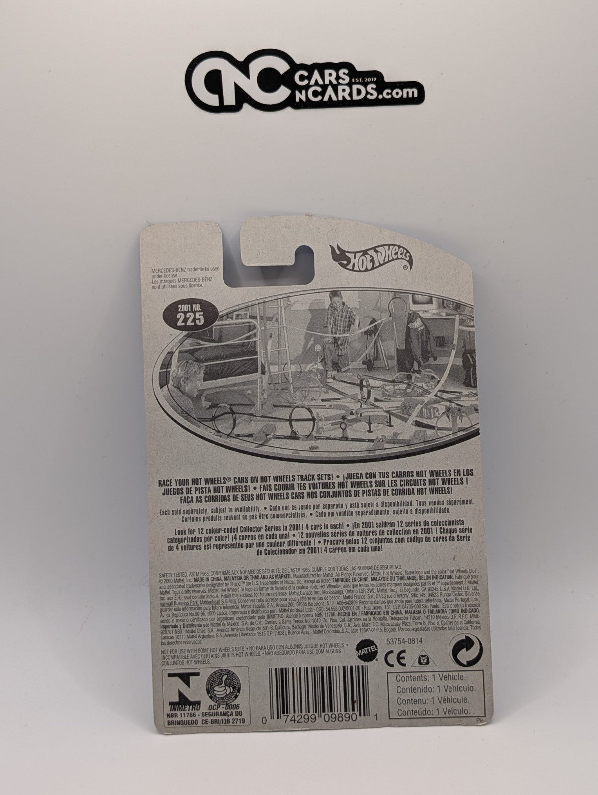 2001 Hot Wheels Mercedes-Benz SLK Silver Collector #225