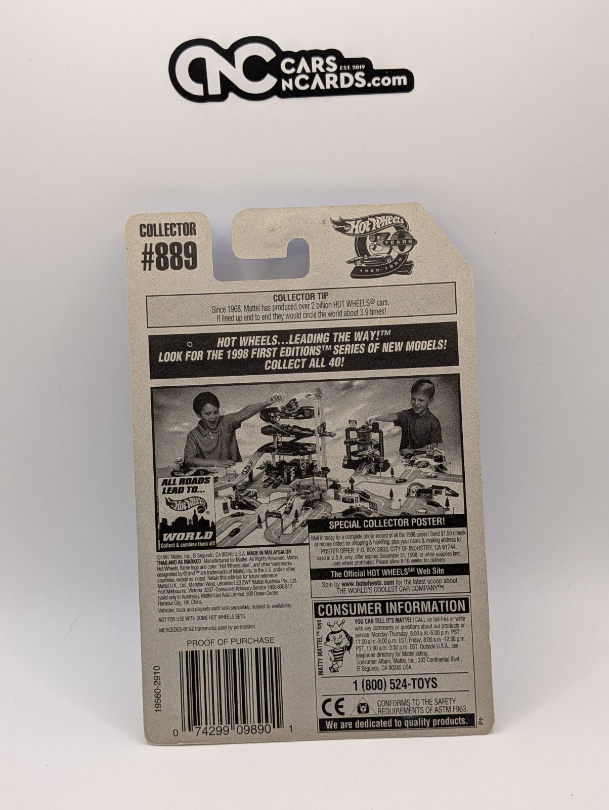 1998 Hot Wheels Mercedes 380 SEL Black Gold Collector #889