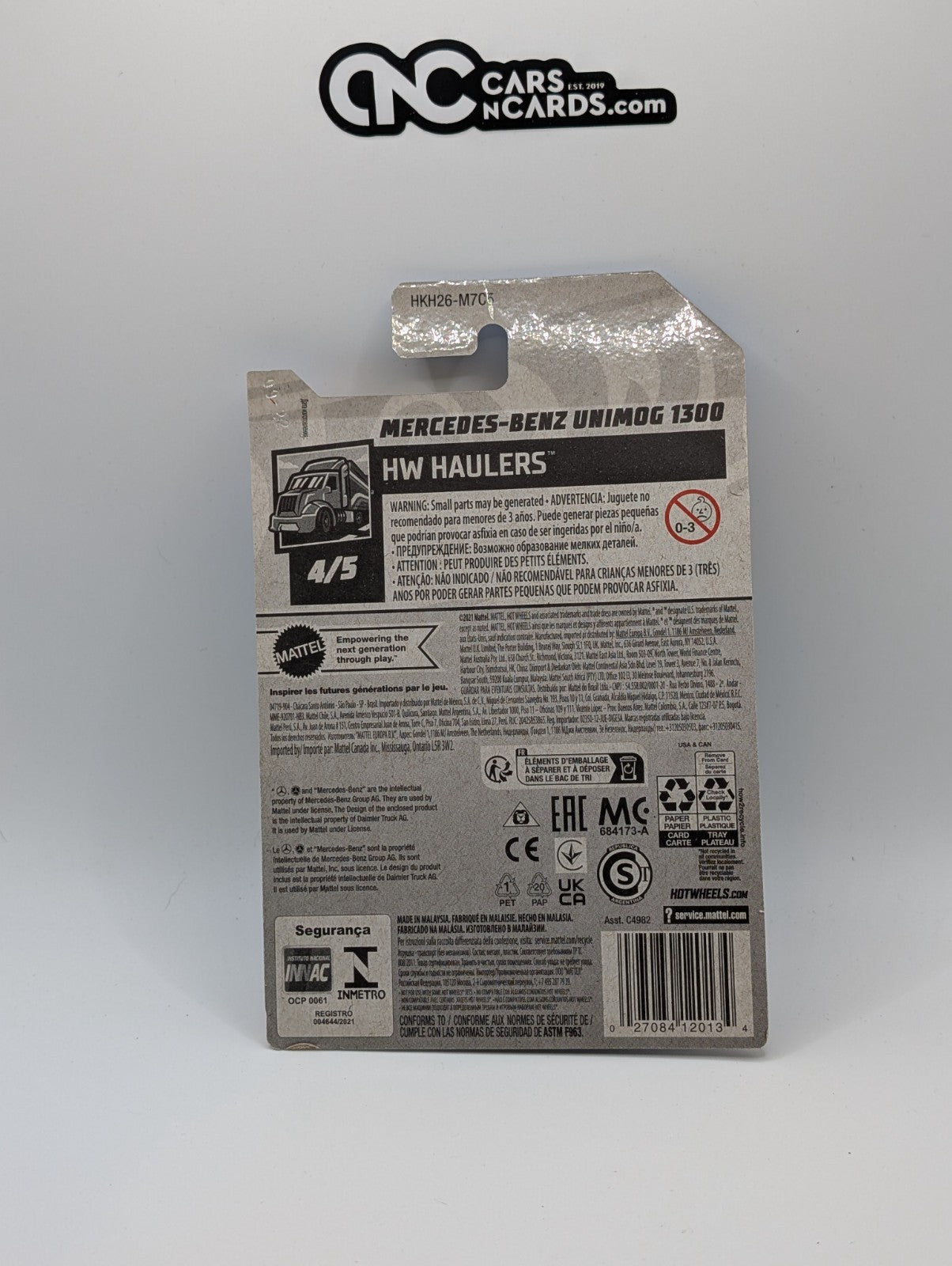 2023 Hot Wheels Mercedes-Benz Unimog 1300 Brown 61/250 (Soft Corners)