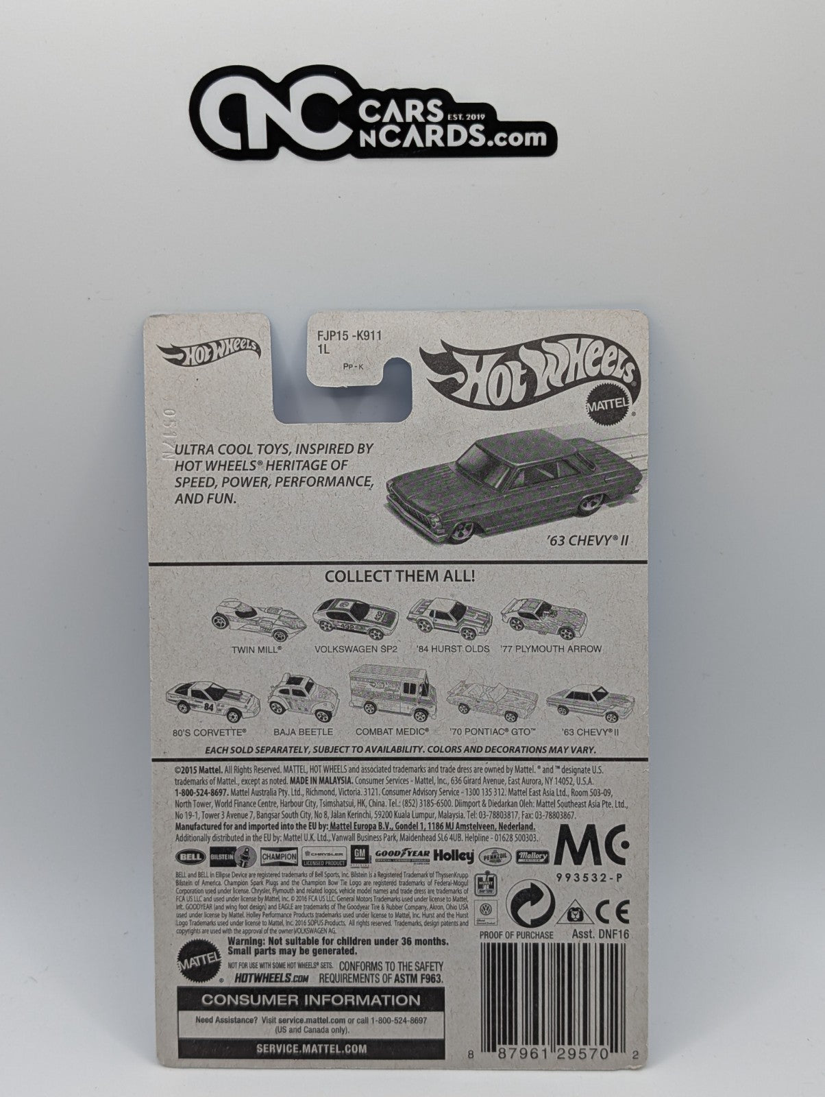 2017 Hot Wheels Retro Style '63 Chevy II Orange Target Exclusive