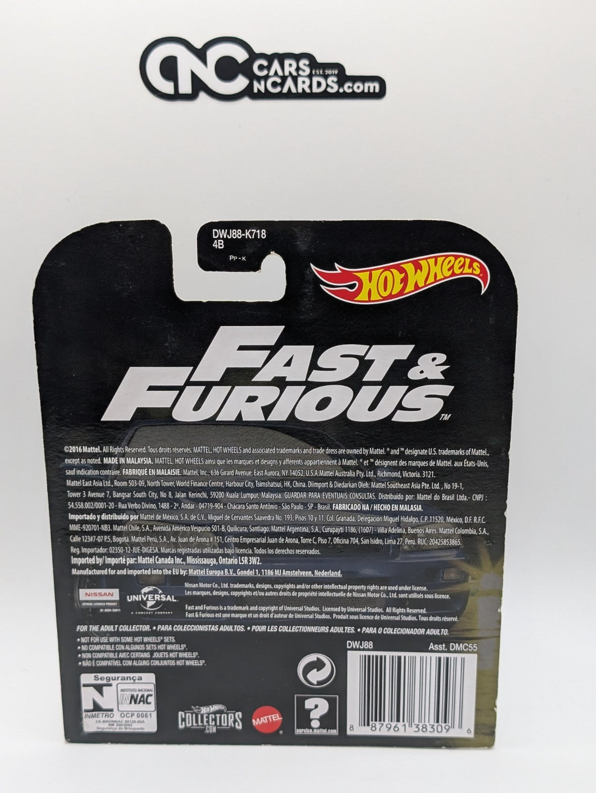 2017 Hot Wheels Retro Entertainment Nissan Skyline GT-R (R34) (Card Damage)