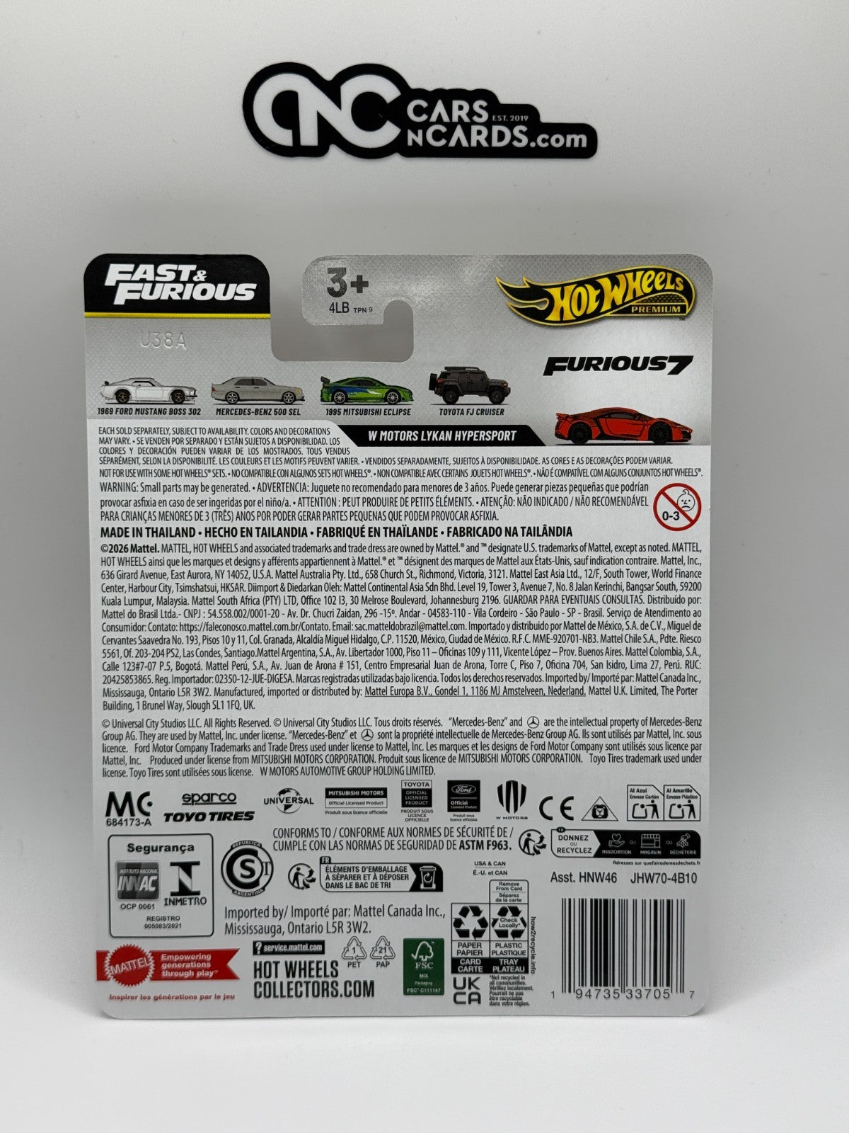 2026 Hot Wheels Premium Fast & Furious 4/5 W Motors Lykan Hypersport