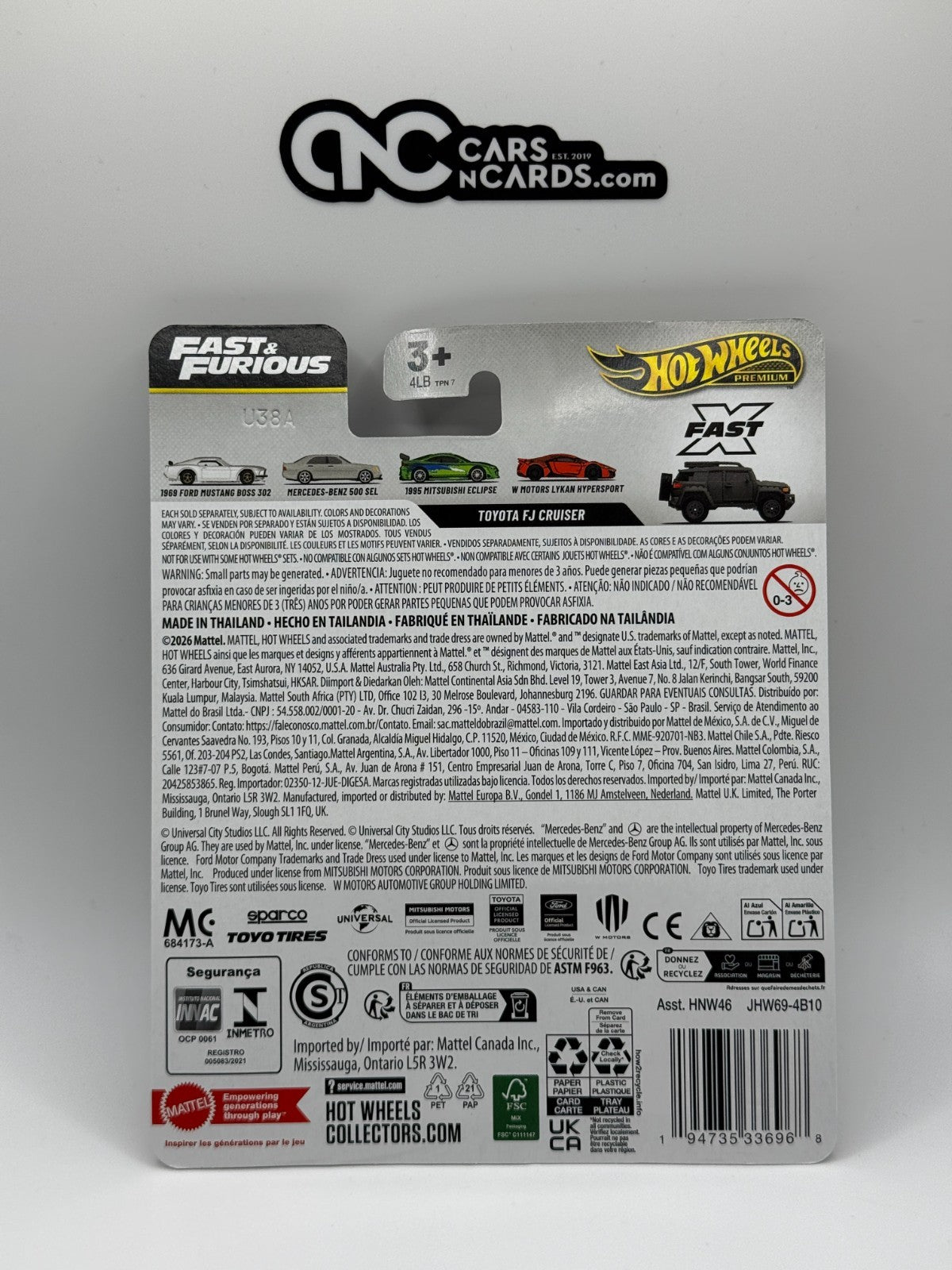 2026 Hot Wheels Premium Fast & Furious 5/5 Toyota FJ Cruiser