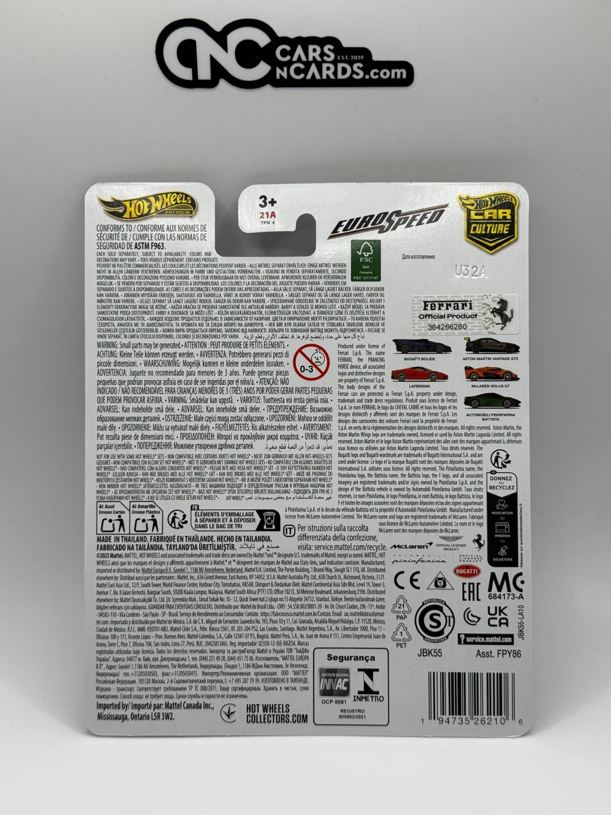 2025 Hot Wheels Premium Car Culture HW EuroSpeed 3/5 Ferrari LaFerrari