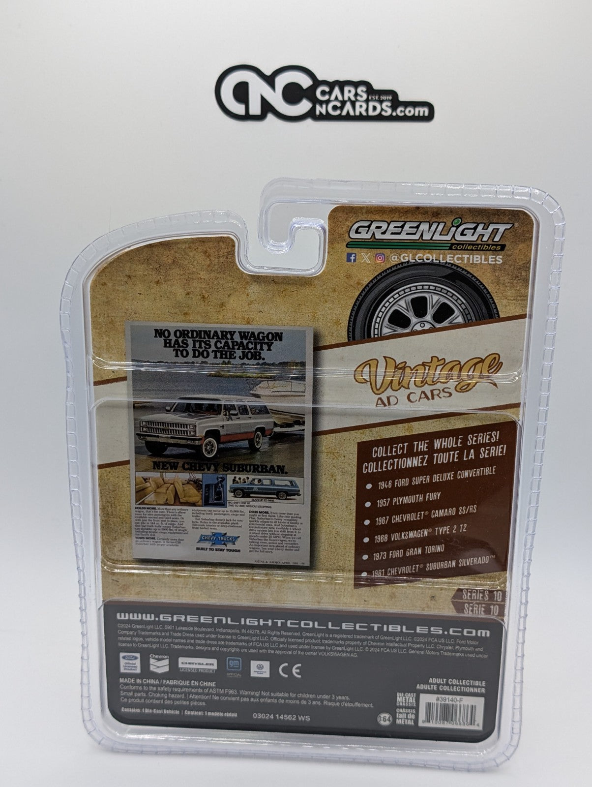 Greenlight Vintage Ad Cars 1981 Chevrolet Suburban Silverado