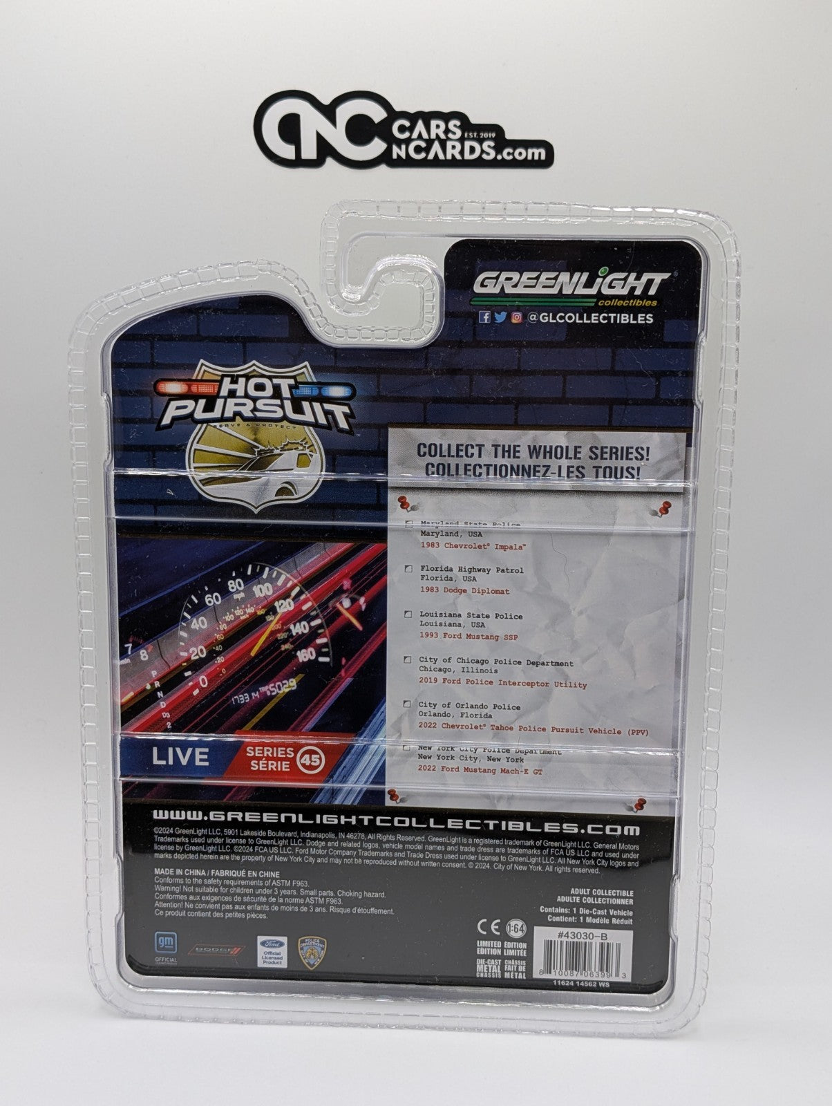 Greenlight Hot Pursuit 1983 Dodge Diplomat Florida Highway Patrol State Trooper